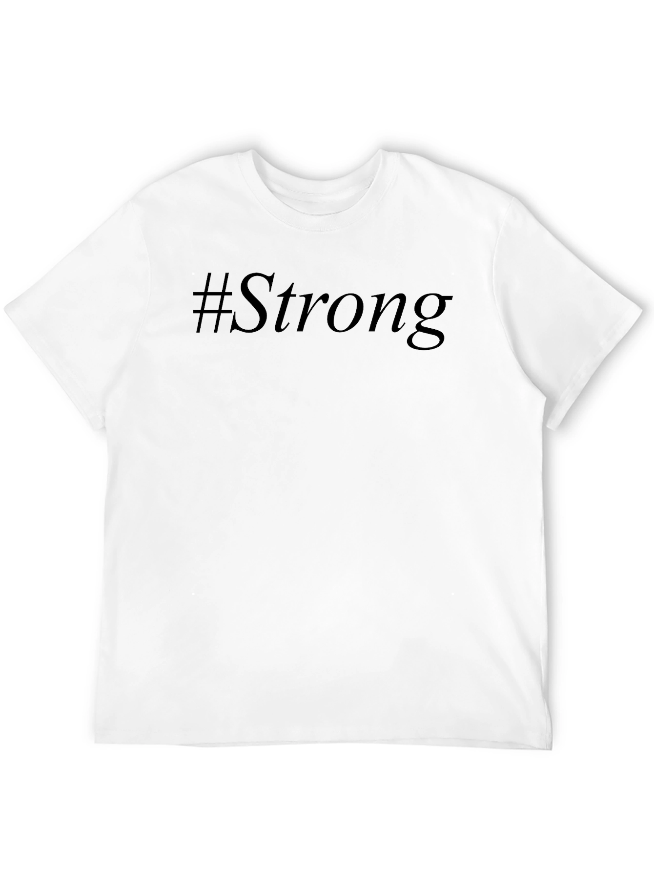 #Strong Black Graphic T-Shirt