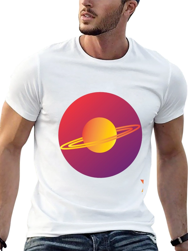 Saturn Graphic Tee - Modern Space Design
