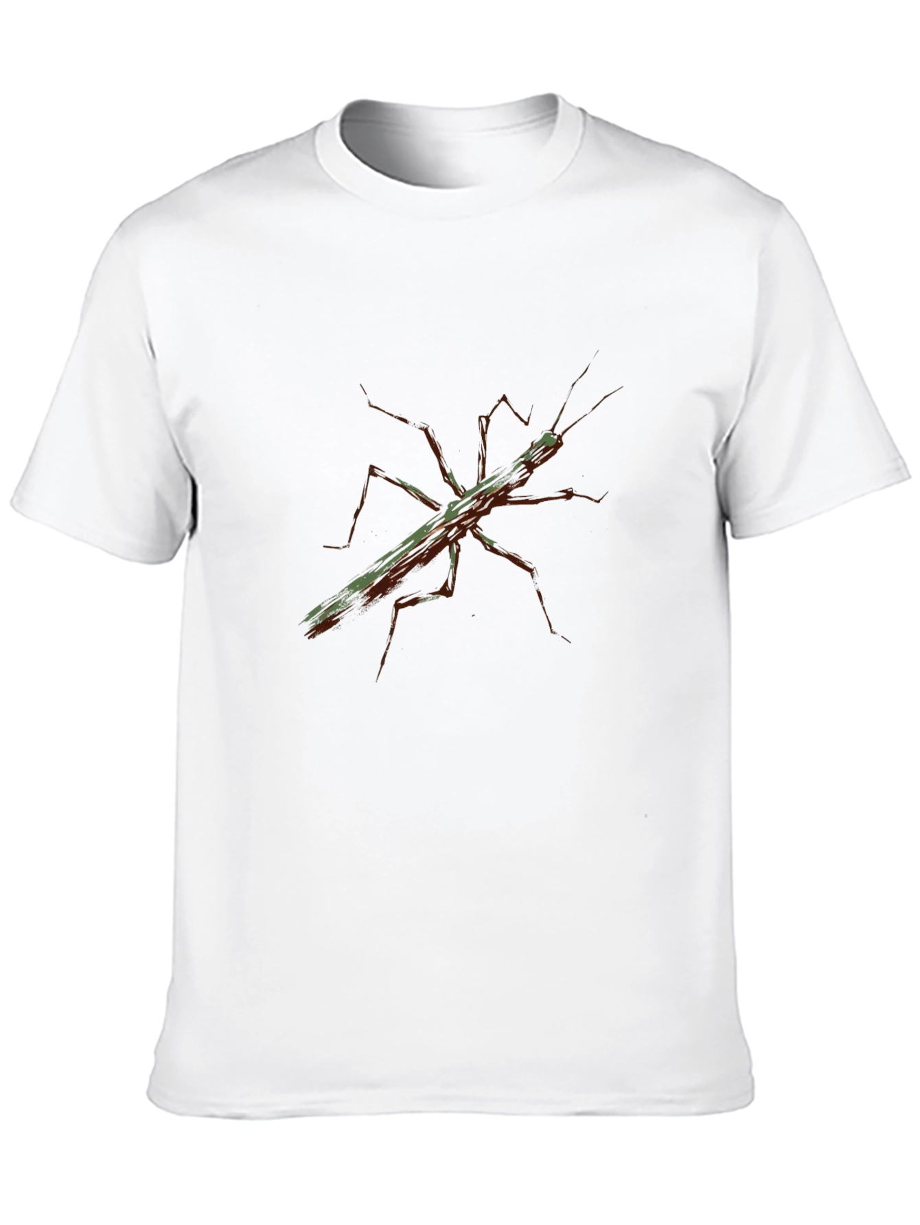 Stick Bug Graphic Tee - Nature Insect Black T-Shirt