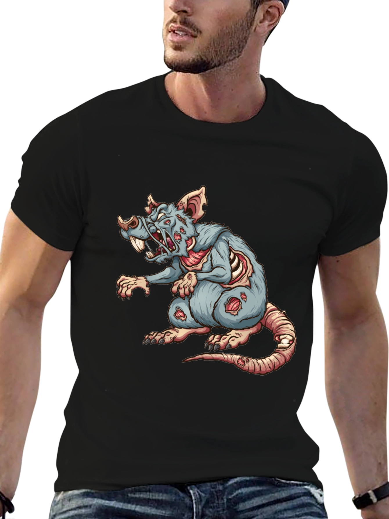 Zombie Rat Graphic Tee - Black T-Shirt