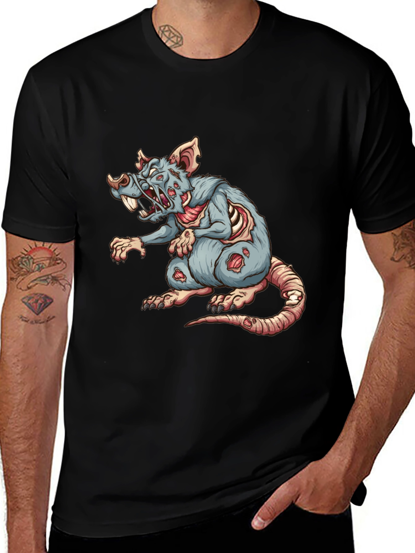 Zombie Rat Graphic Tee - Black T-Shirt