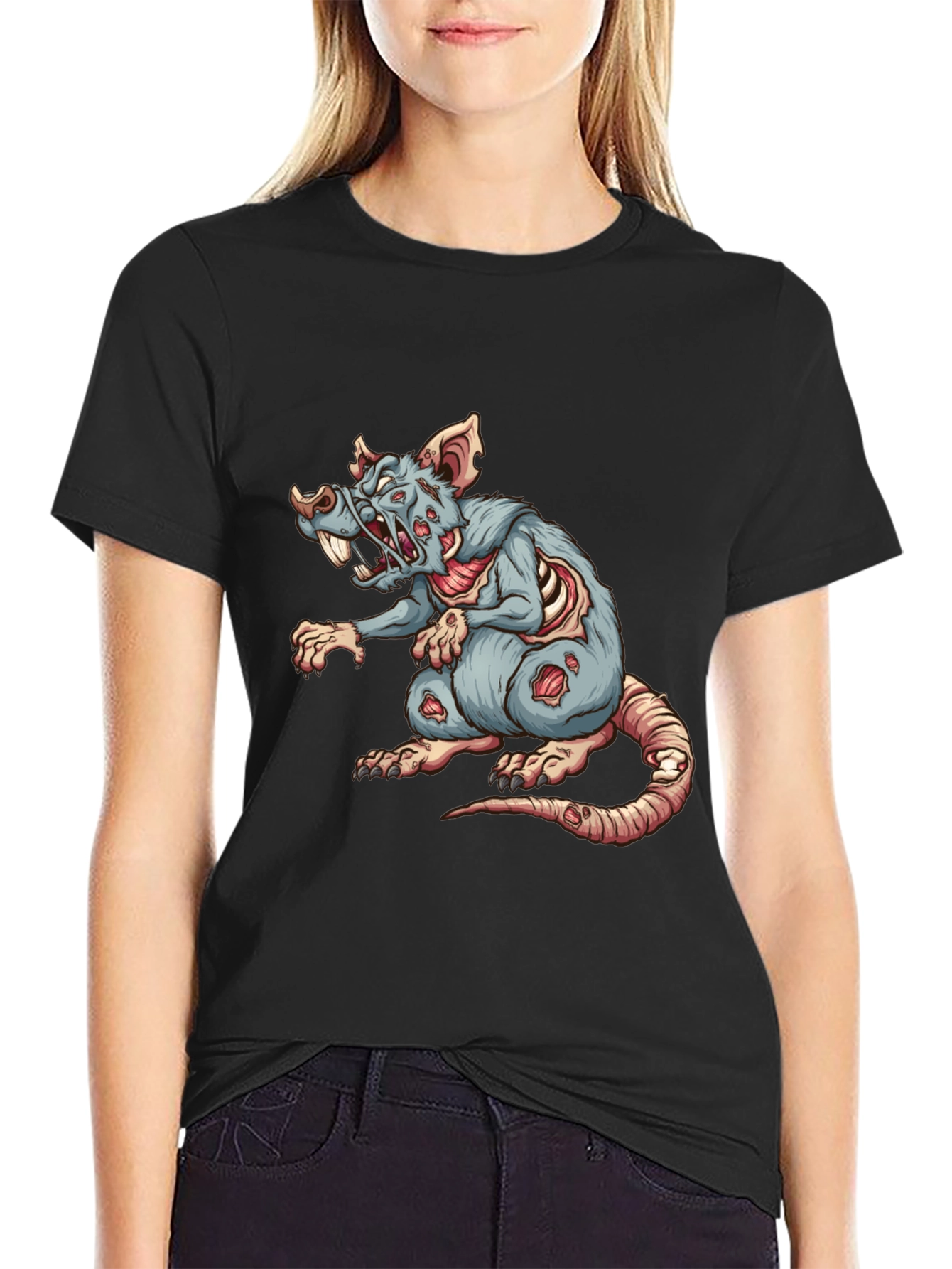 Zombie Rat Graphic Tee - Black T-Shirt
