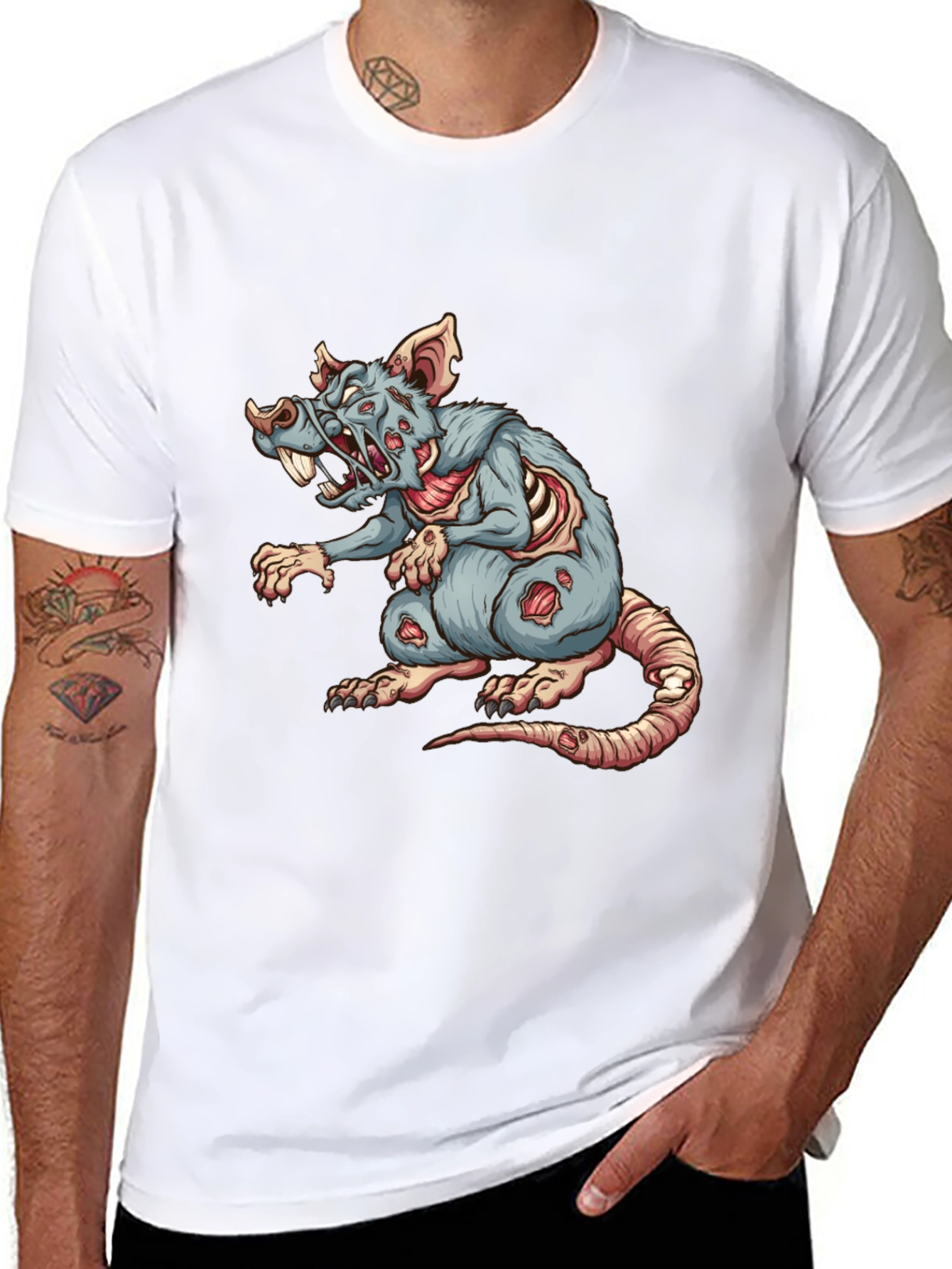Zombie Rat Graphic Tee - Black T-Shirt