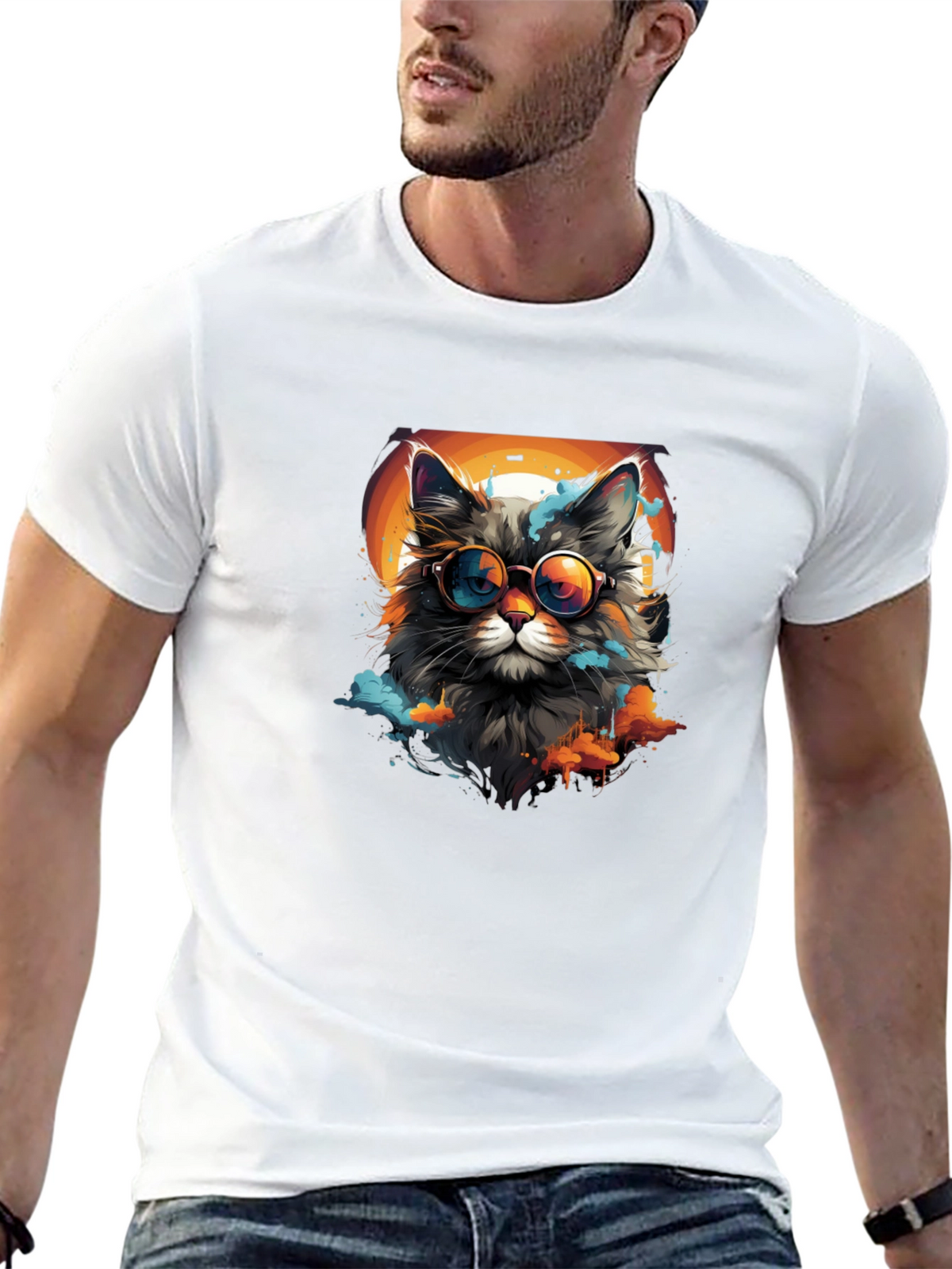 Cool Cat Graphic Tee
