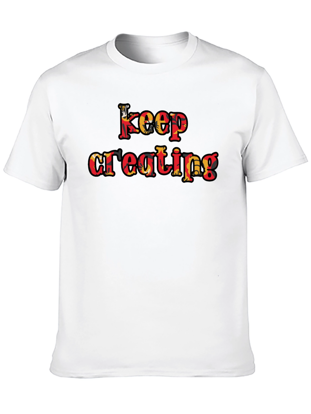 Keep Creating Graphic T-Shirt - Black