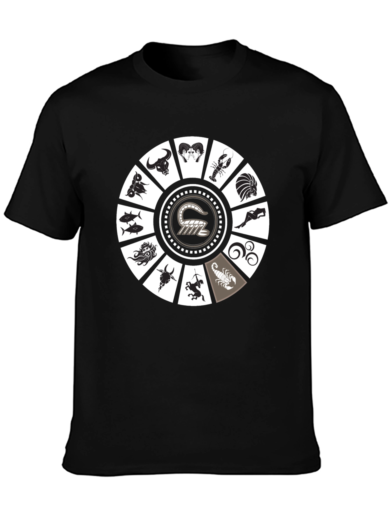 Zodiac Wheel Graphic Tee - Astrological T-Shirt