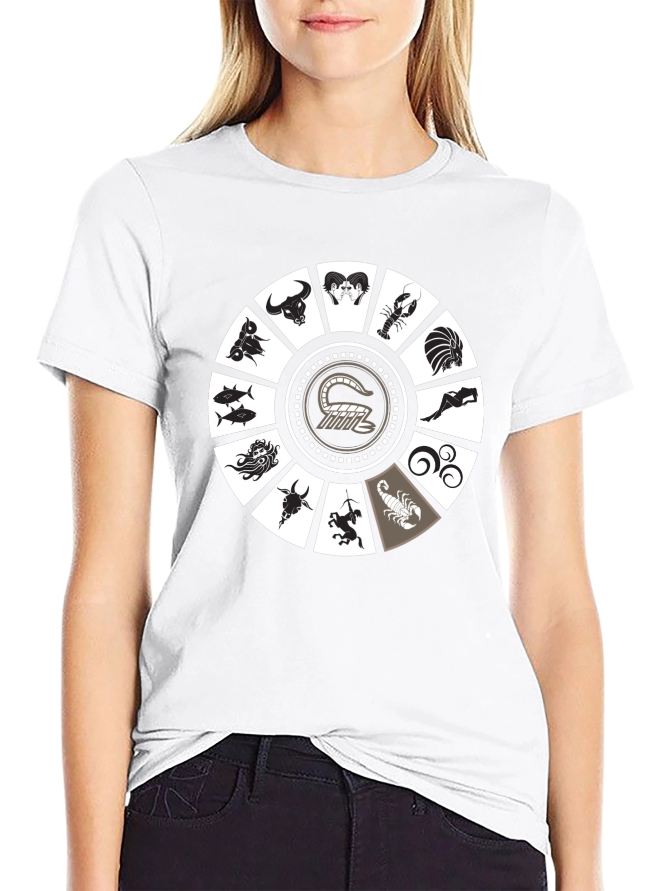 Zodiac Wheel Graphic Tee - Astrological T-Shirt