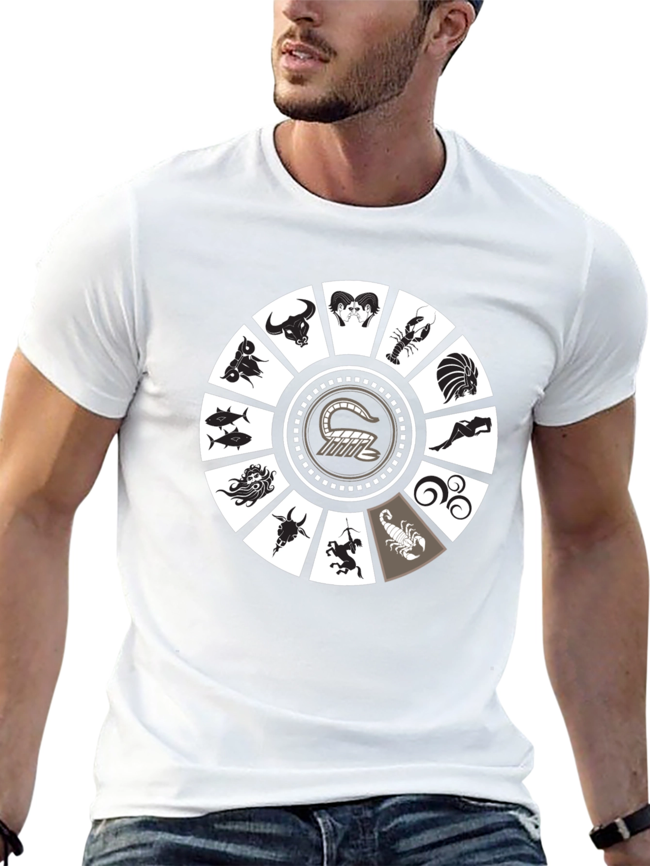 Zodiac Wheel Graphic Tee - Astrological T-Shirt