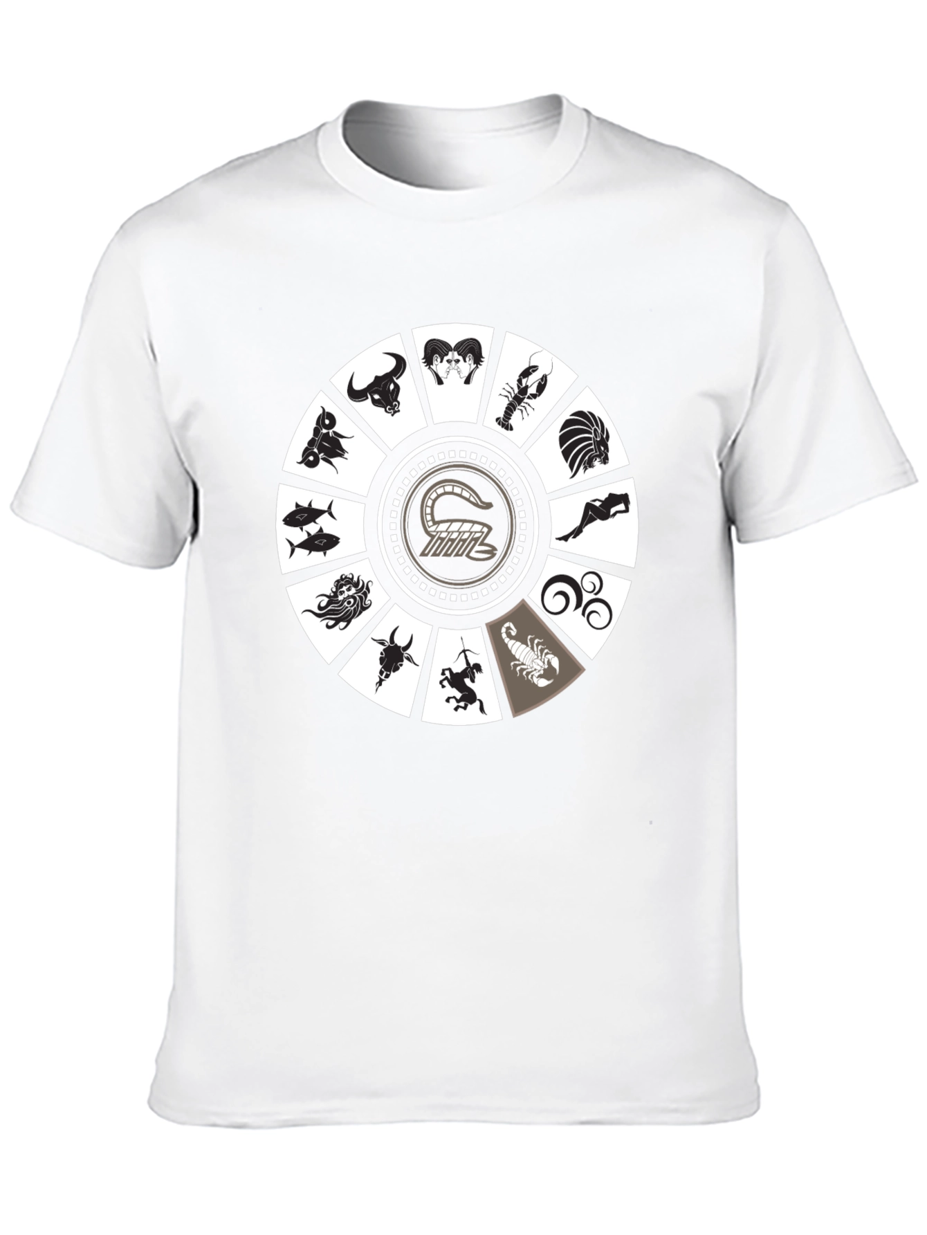 Zodiac Wheel Graphic Tee - Astrological T-Shirt