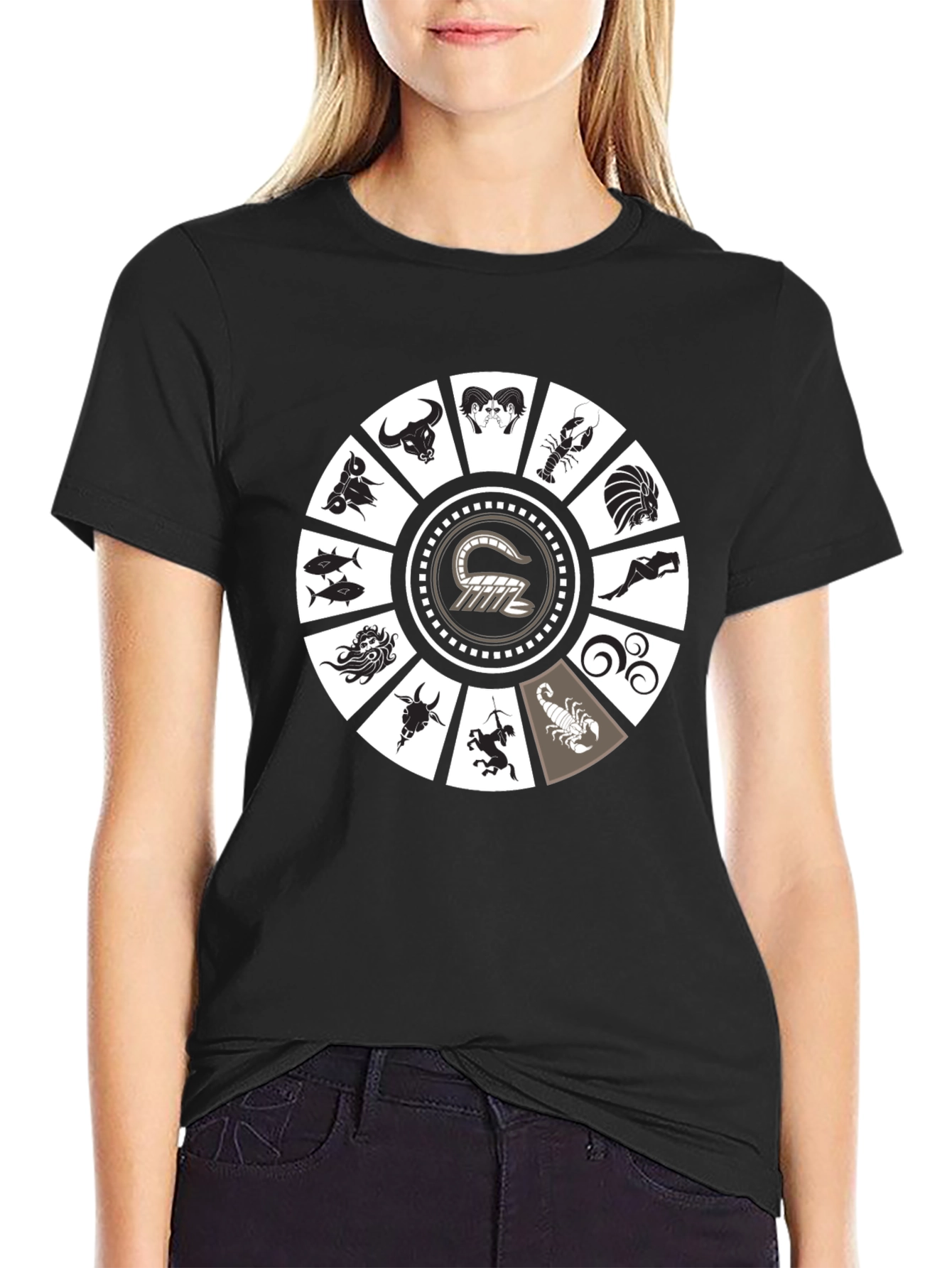 Zodiac Wheel Graphic Tee - Astrological T-Shirt