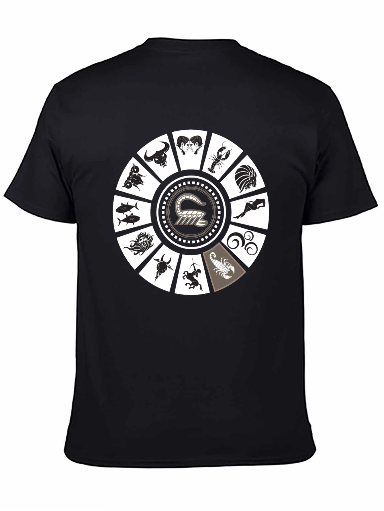 Zodiac Wheel Graphic Tee - Astrological T-Shirt