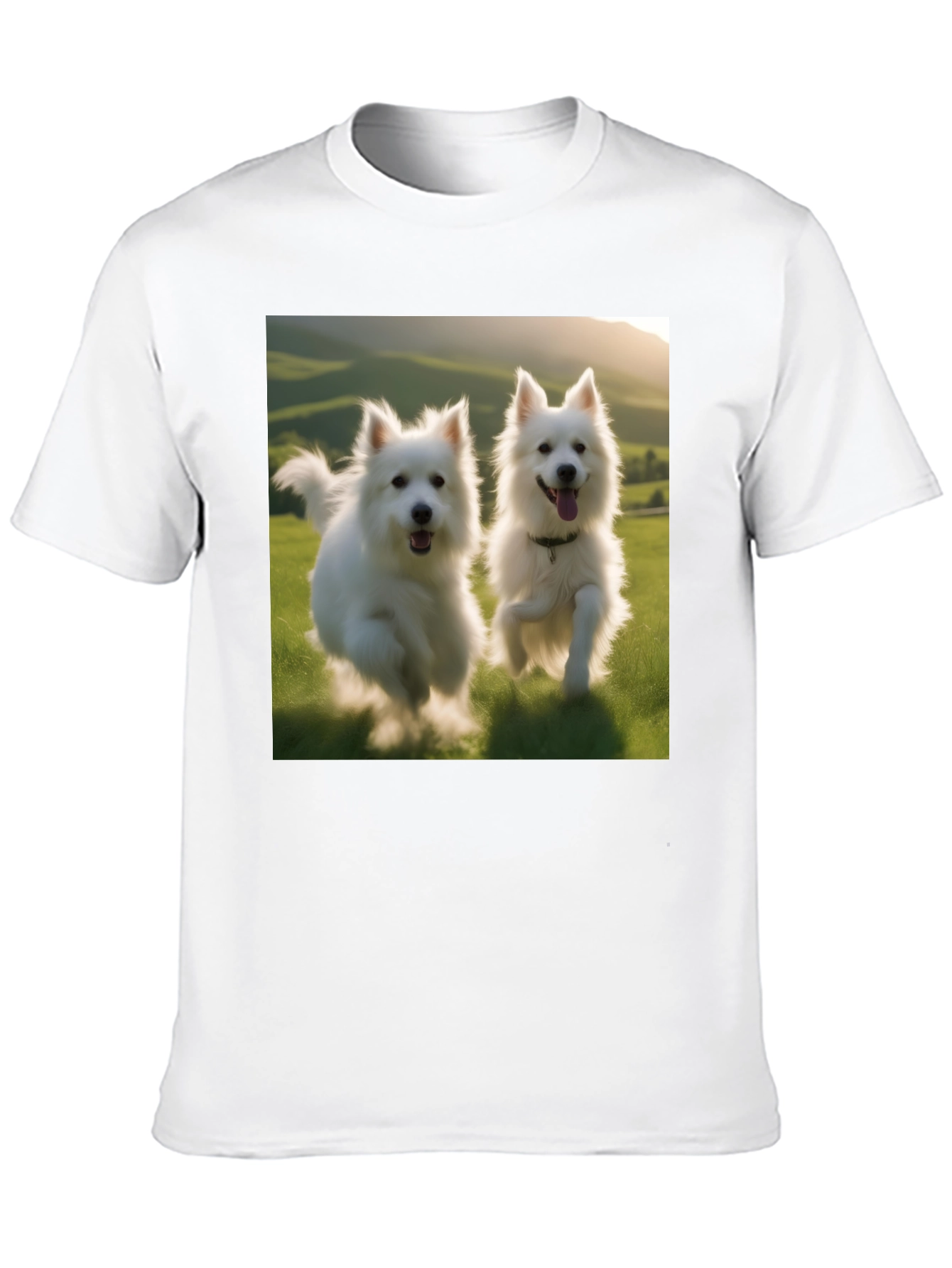 Playful Pups Graphic Tee - Black Cotton Blend