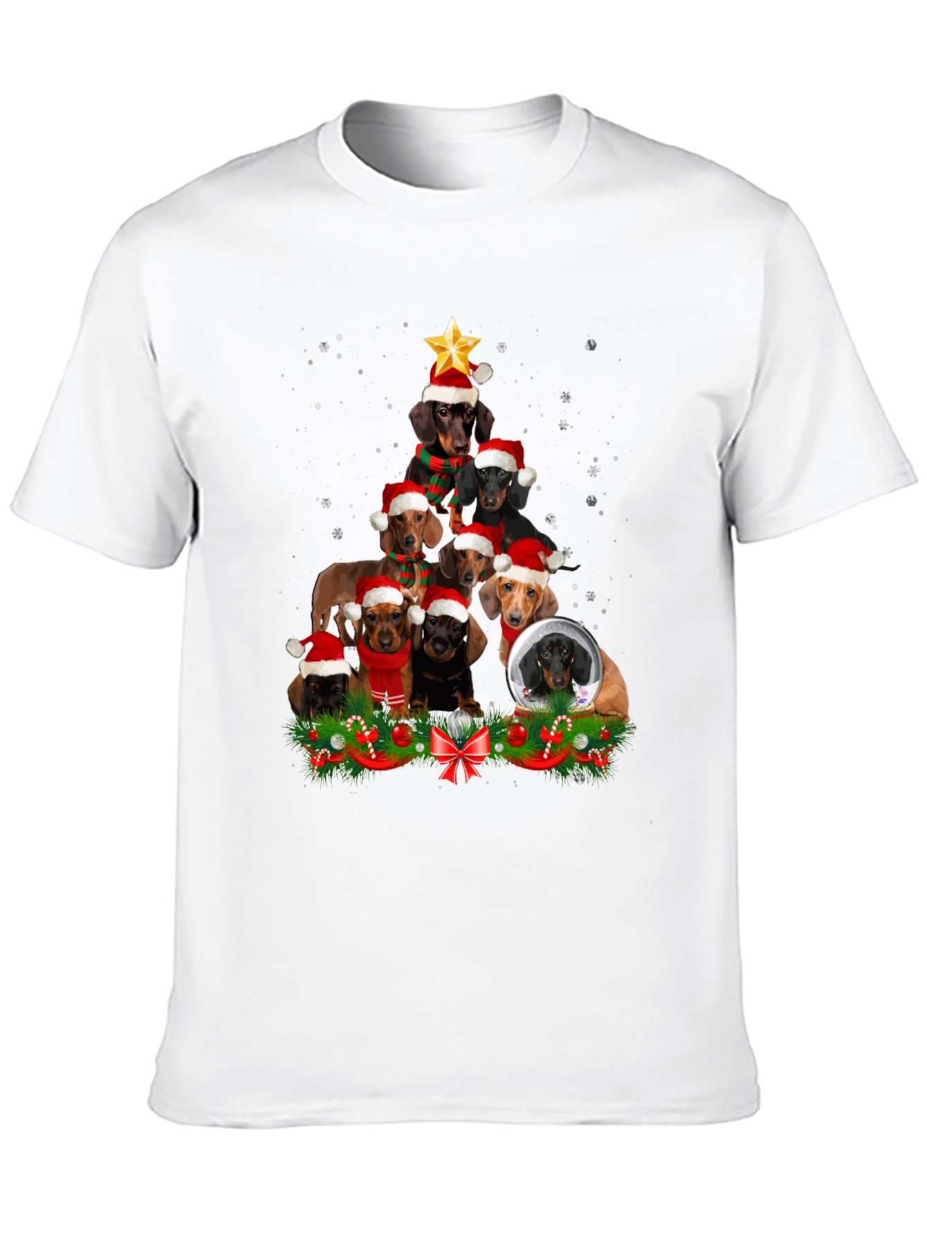 Dachshund Christmas Tree T-Shirt