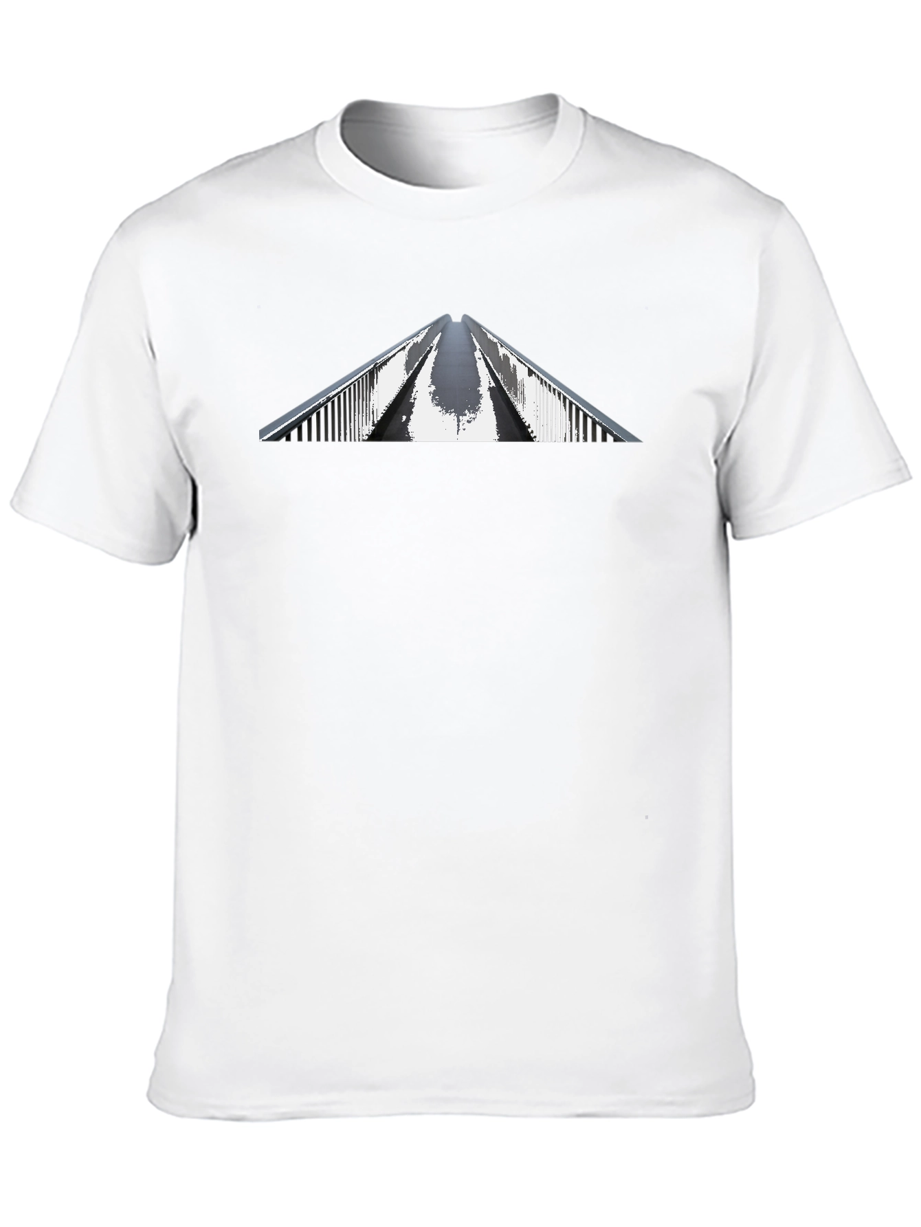 Black Graphic Tee - Architectural Bridge Design