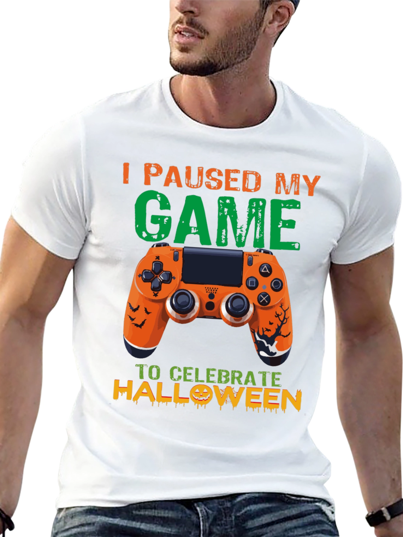 I Paused My Game Halloween T-Shirt Gamer Costume Tee