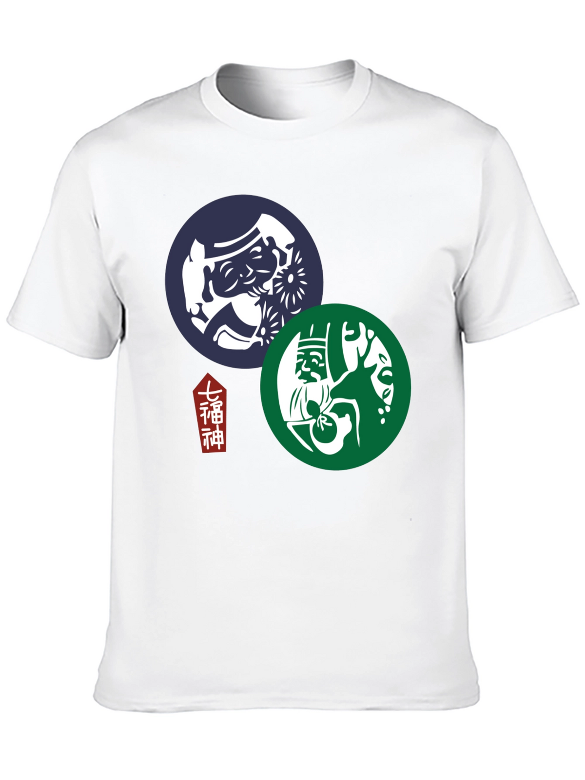 Japanese Lucky Gods Graphic T-Shirt