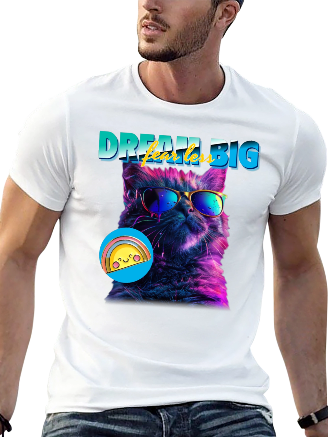 Dream Big Cat T-Shirt - Cool Cat Tee