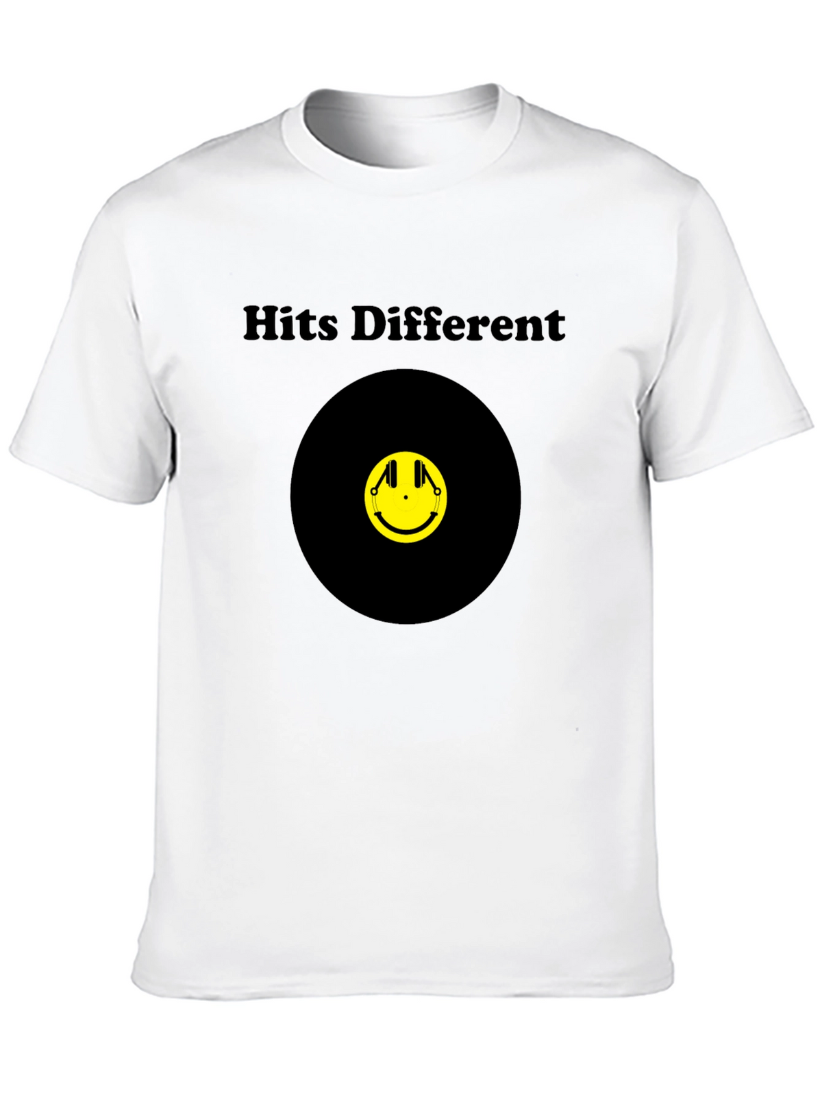 Hits Different Smiley Face Graphic Tee