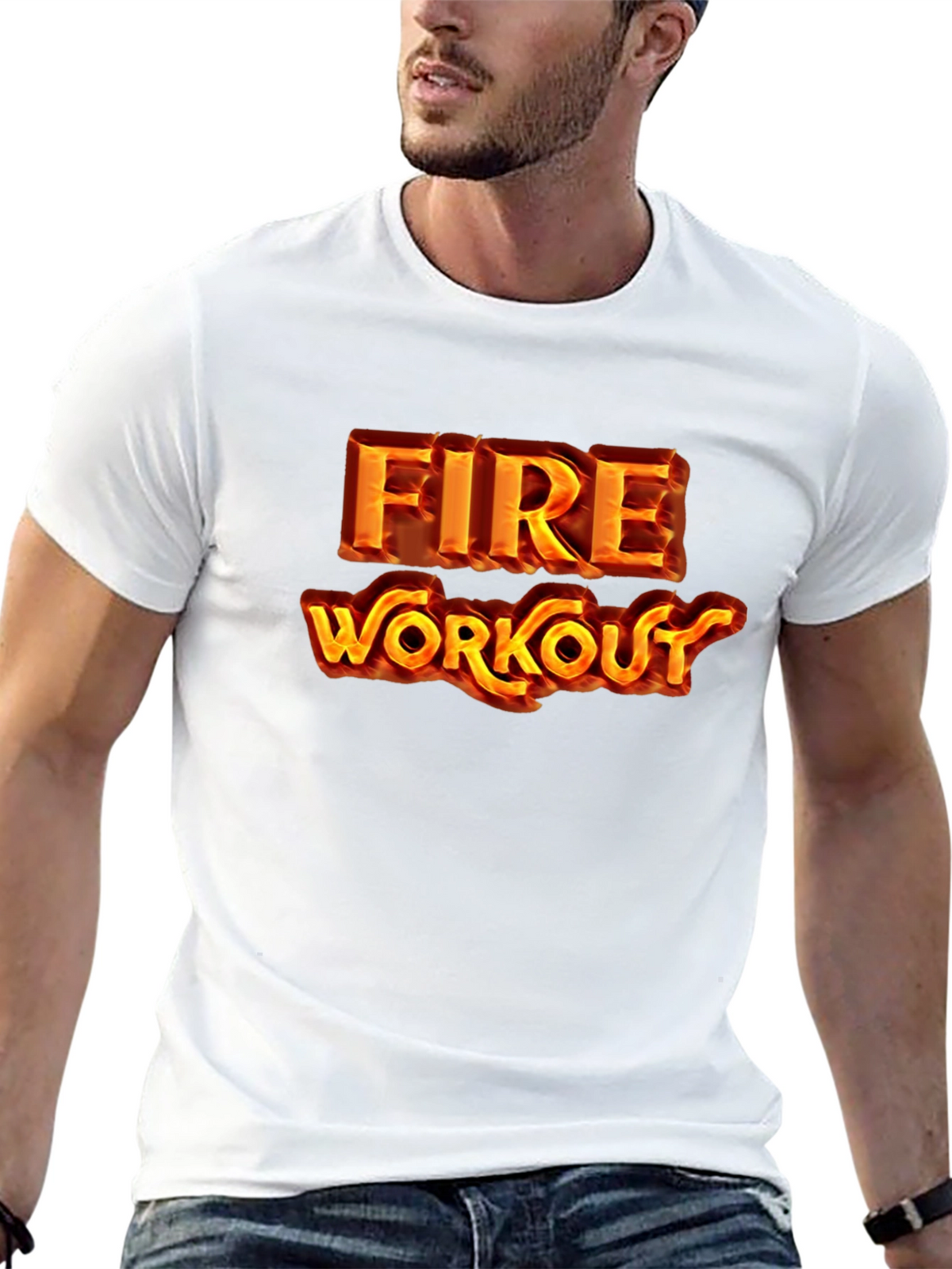 Fire Workout Graphic T-Shirt