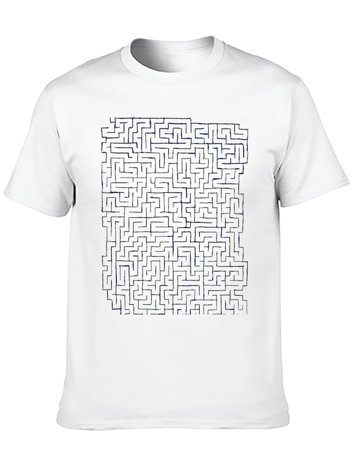 Maze T-Shirt - Black Cotton Brain Teaser Tee