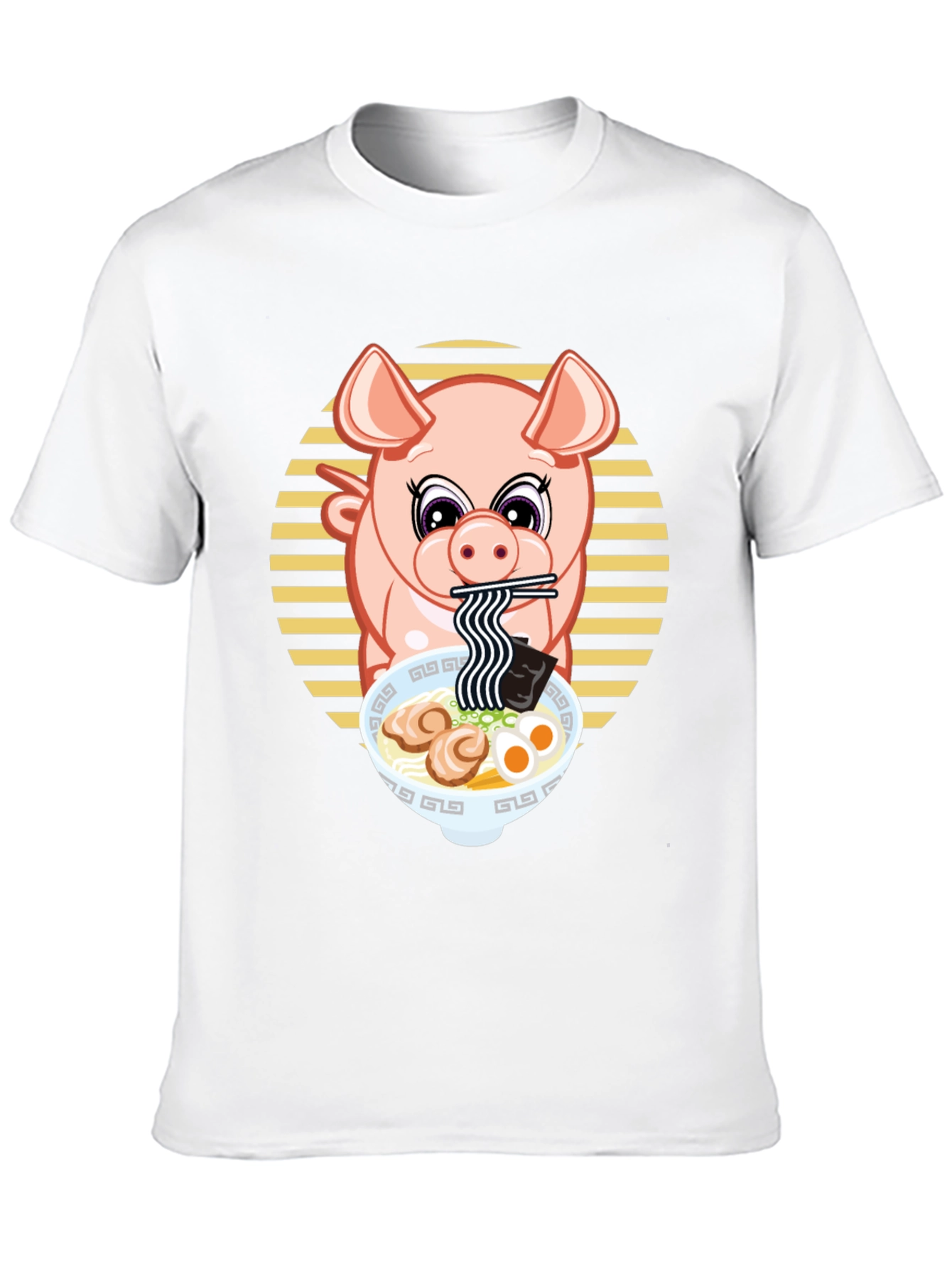 Pig Ramen T-Shirt - Cute Anime Style Tee