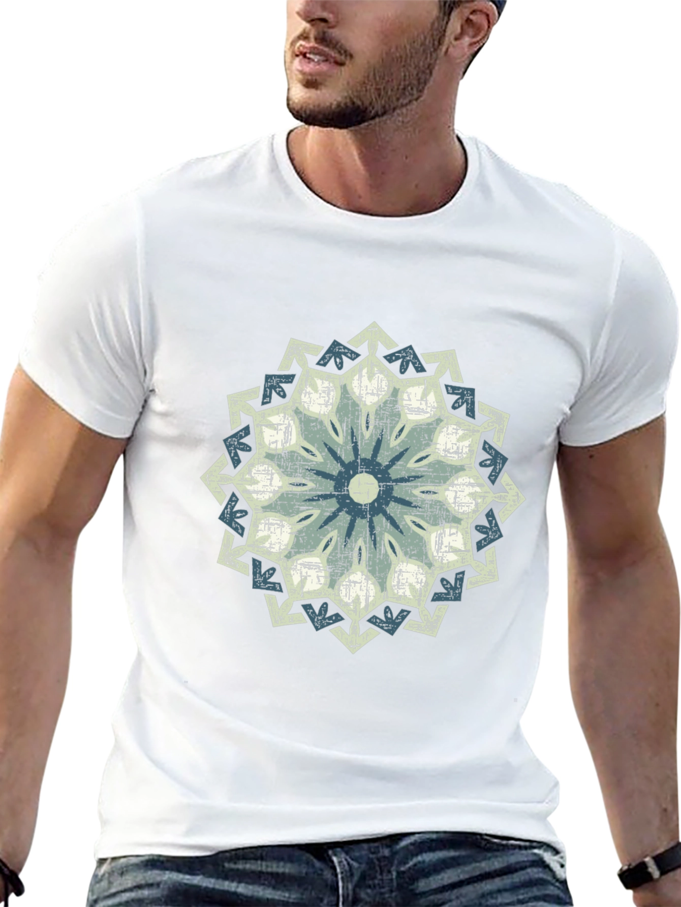 Geometric Mandala Print Tee