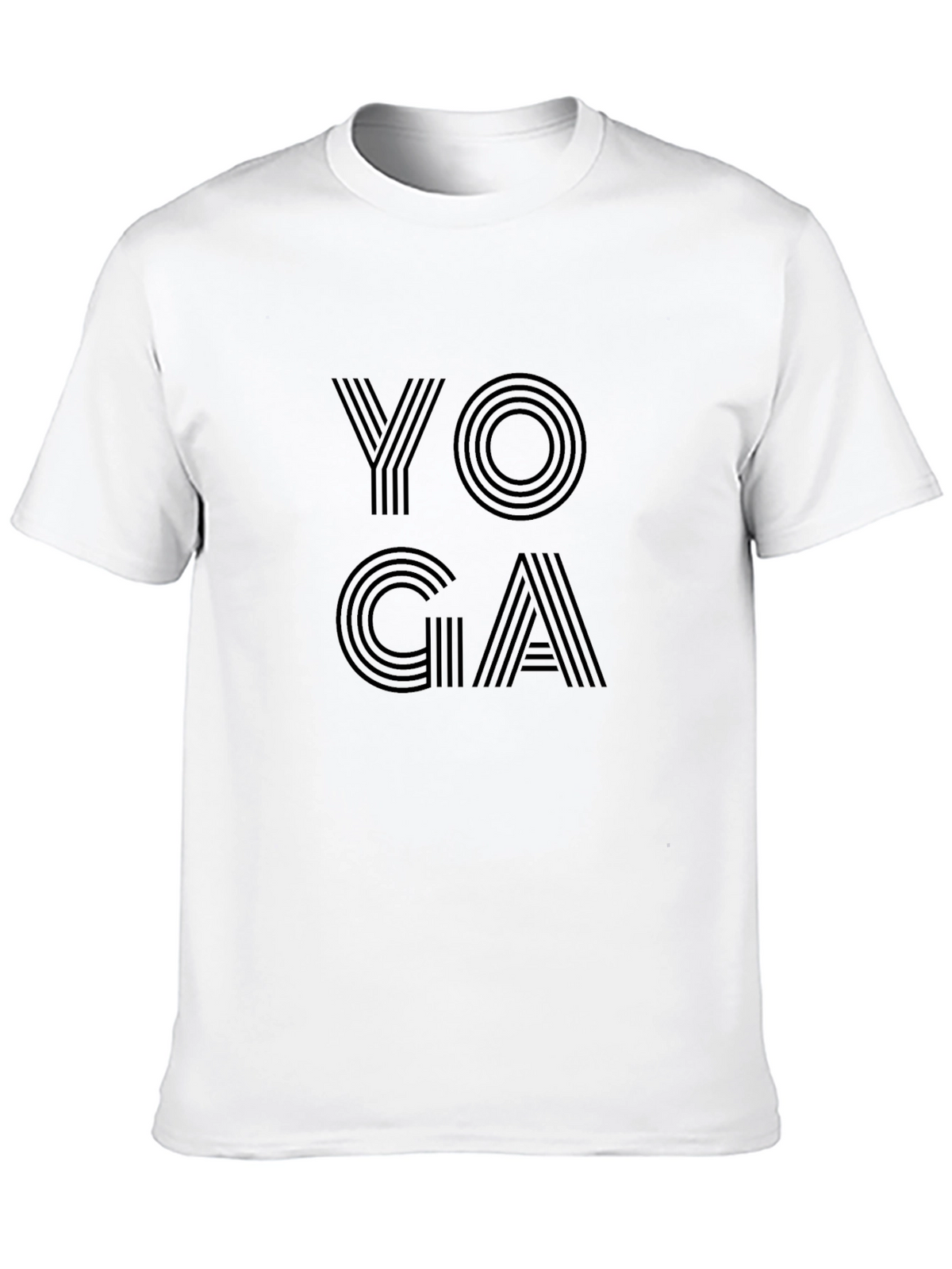 Mens Black Yoga Graphic T-Shirt