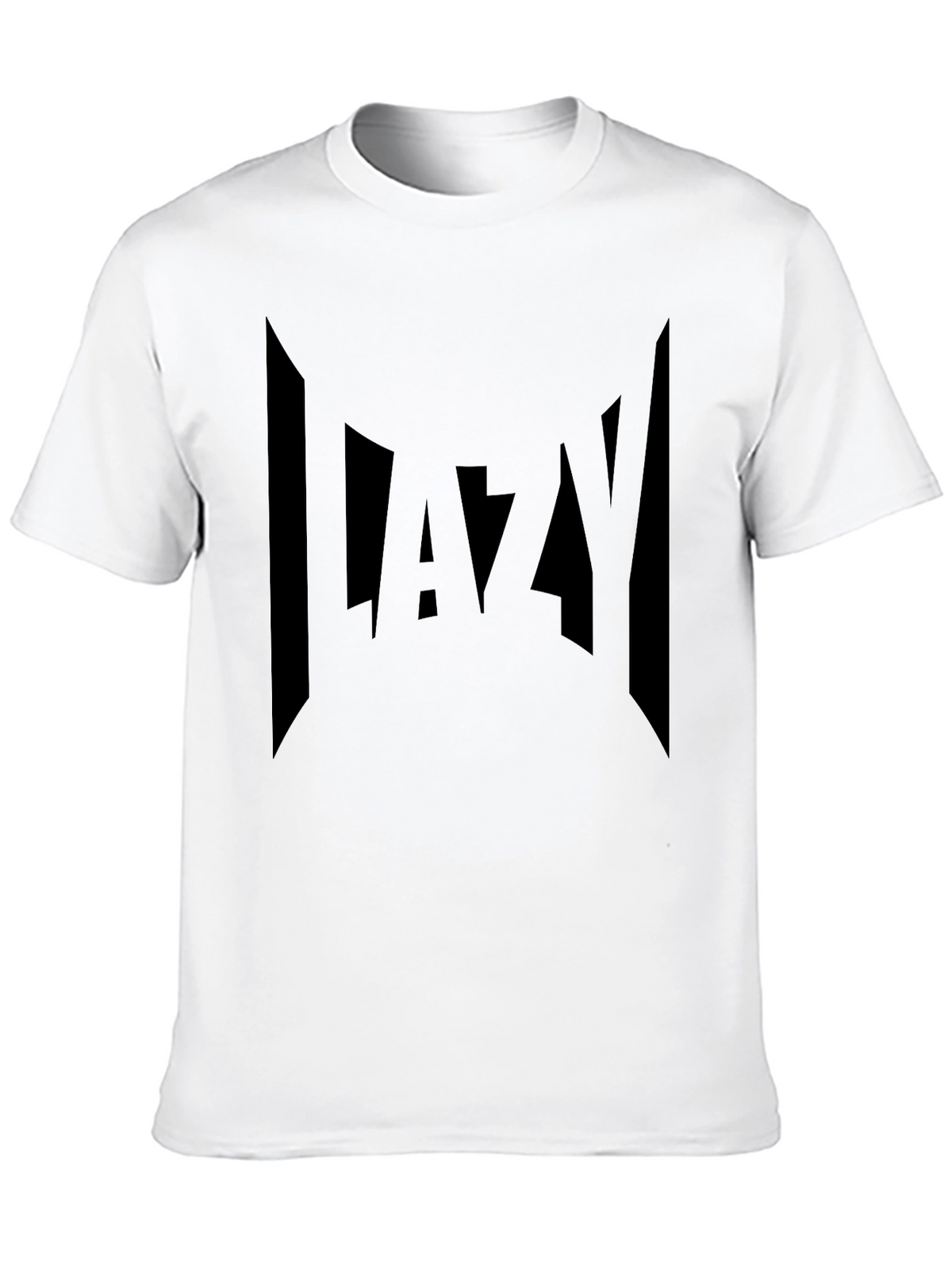 Lazy Graphic Print Black T-Shirt
