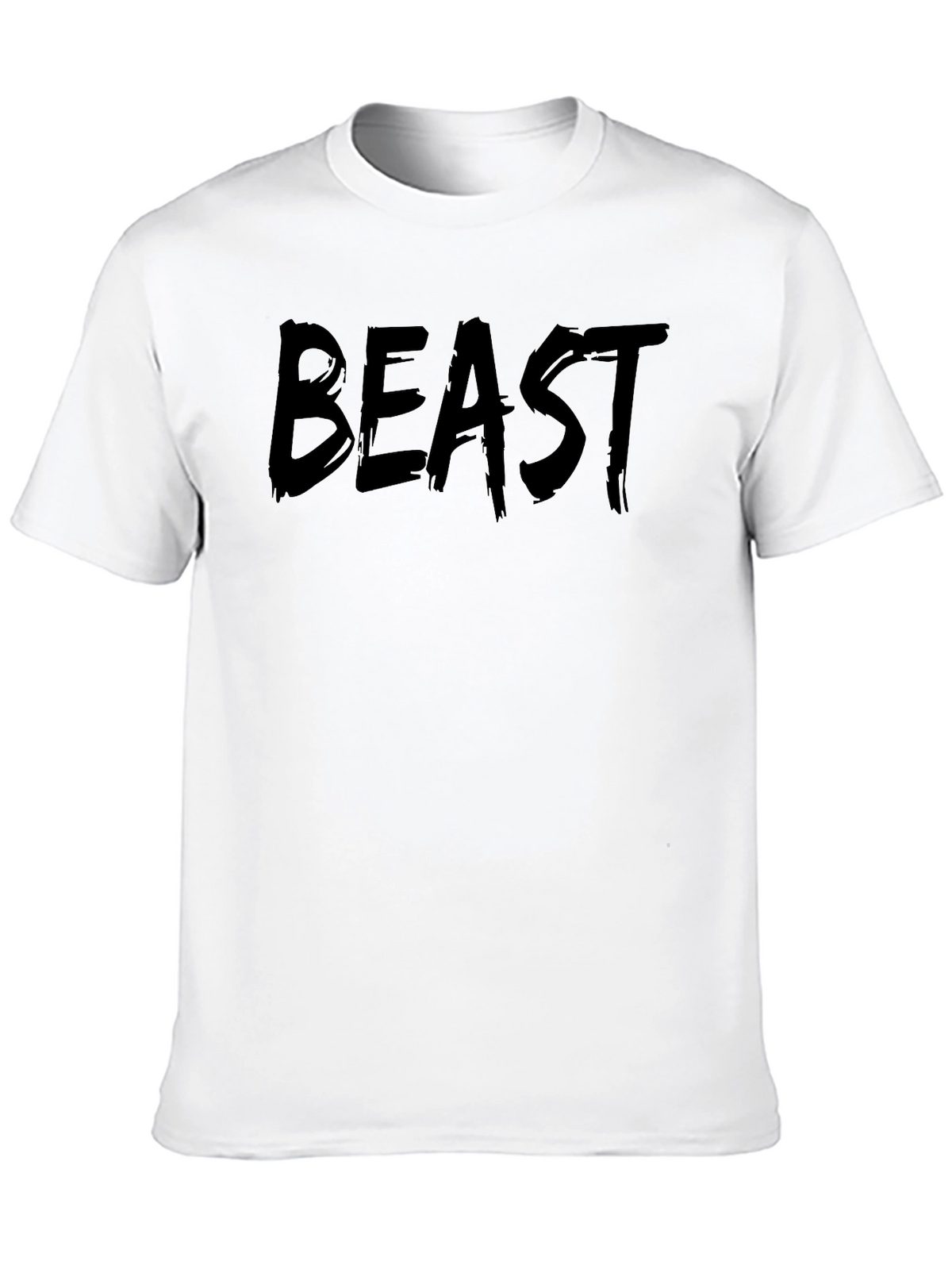 Mens Beast Graphic Print Crew Neck T-Shirt