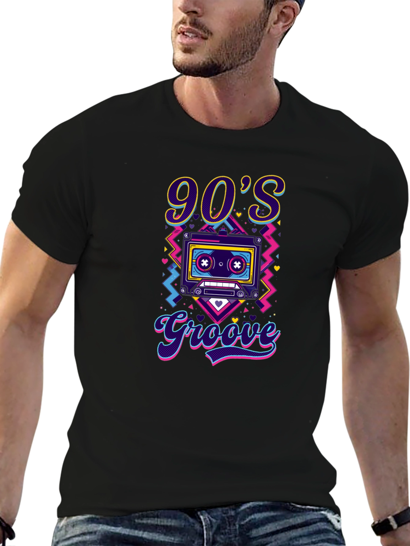 90s Groove T-Shirt - Retro Cassette Tape Design