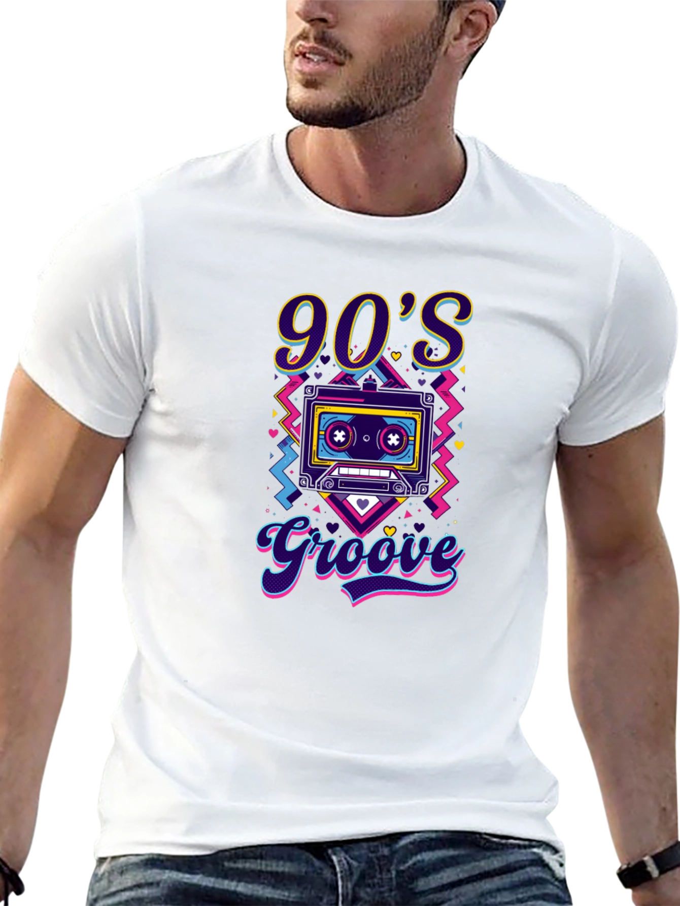 90s Groove T-Shirt - Retro Cassette Tape Design