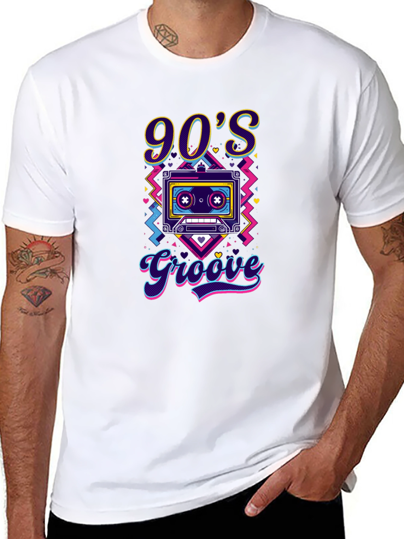 90s Groove T-Shirt - Retro Cassette Tape Design