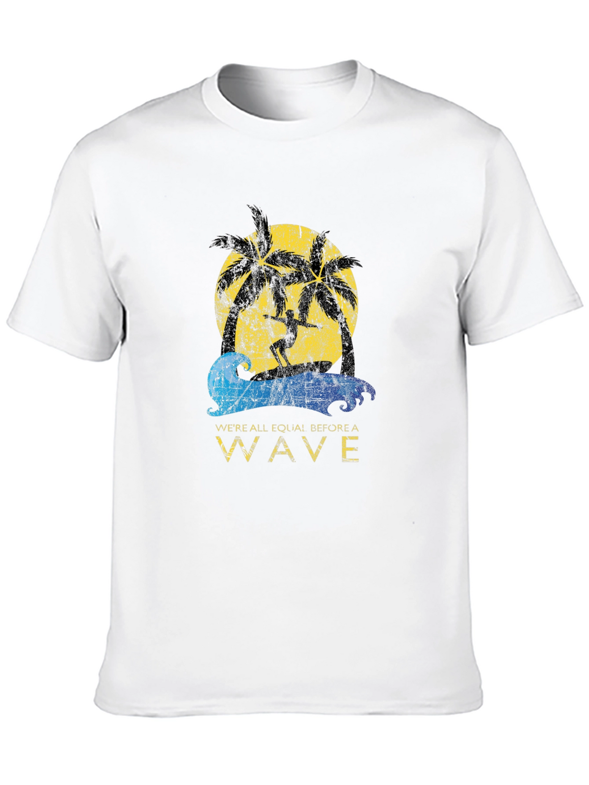 Surfer Wave Graphic Tee - Beach Vibes