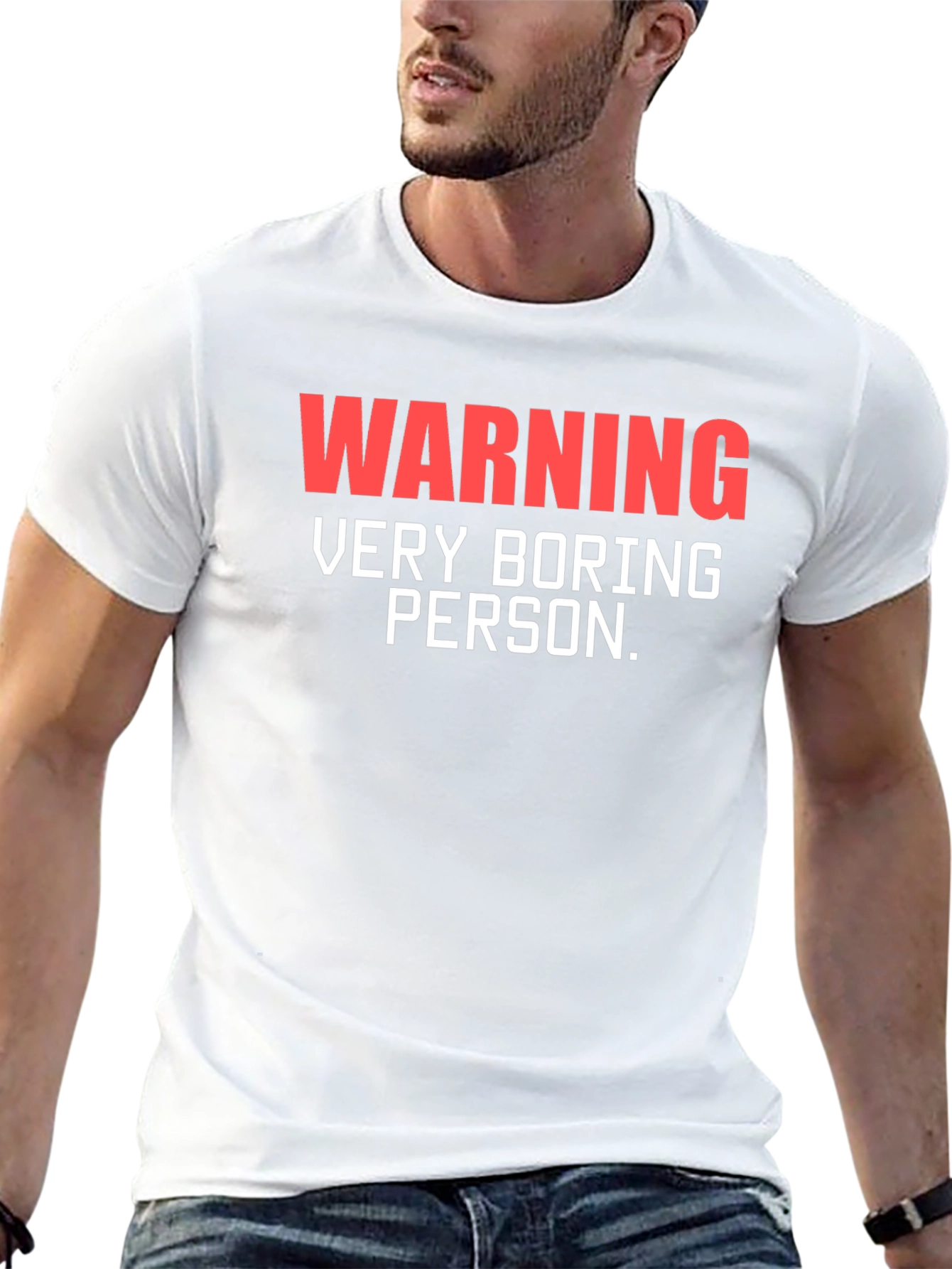Warning Very Boring Person Black T-Shirt