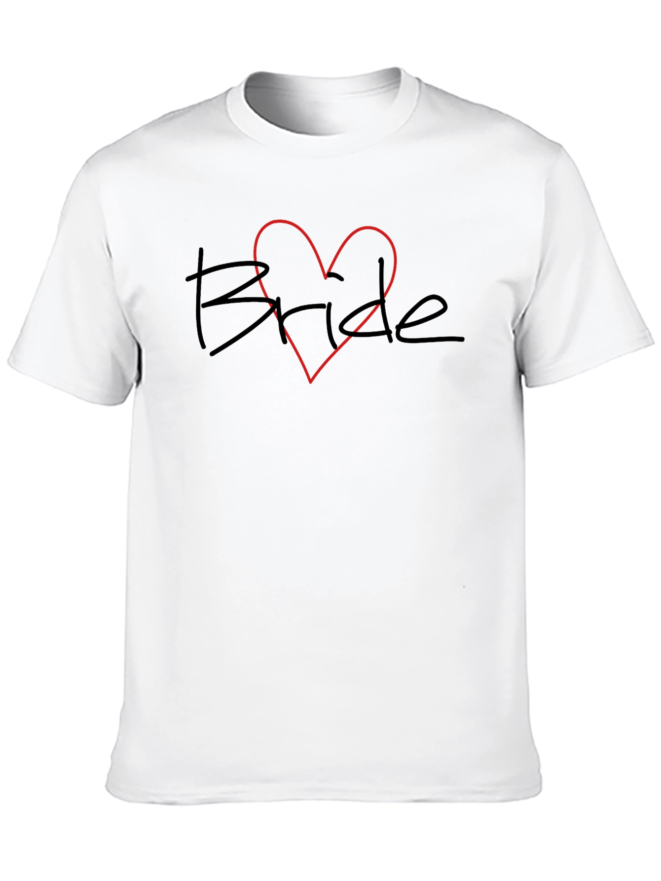 Bride Heart Graphic Black T-Shirt