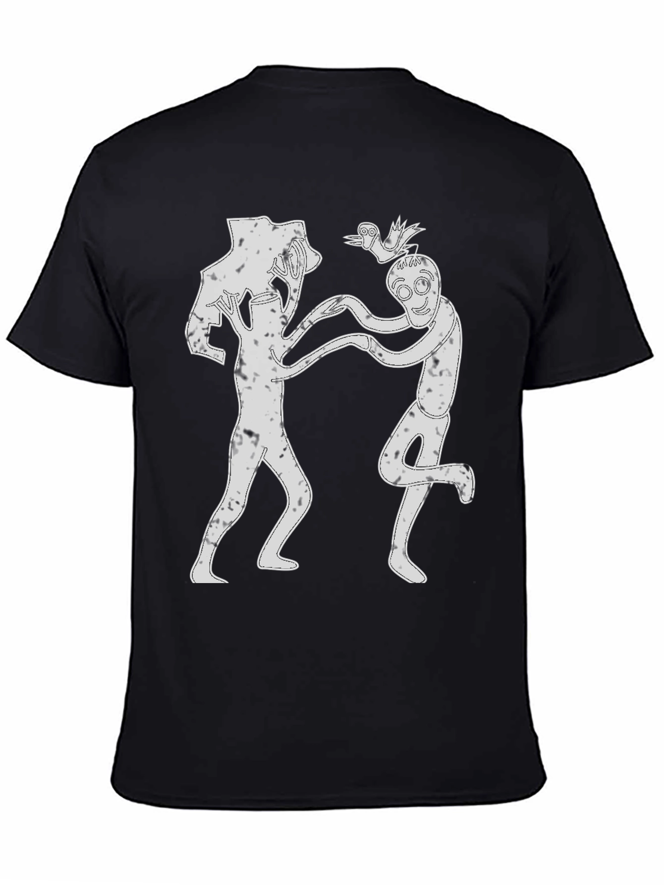 Abstract Dancing Figures Black T-Shirt
