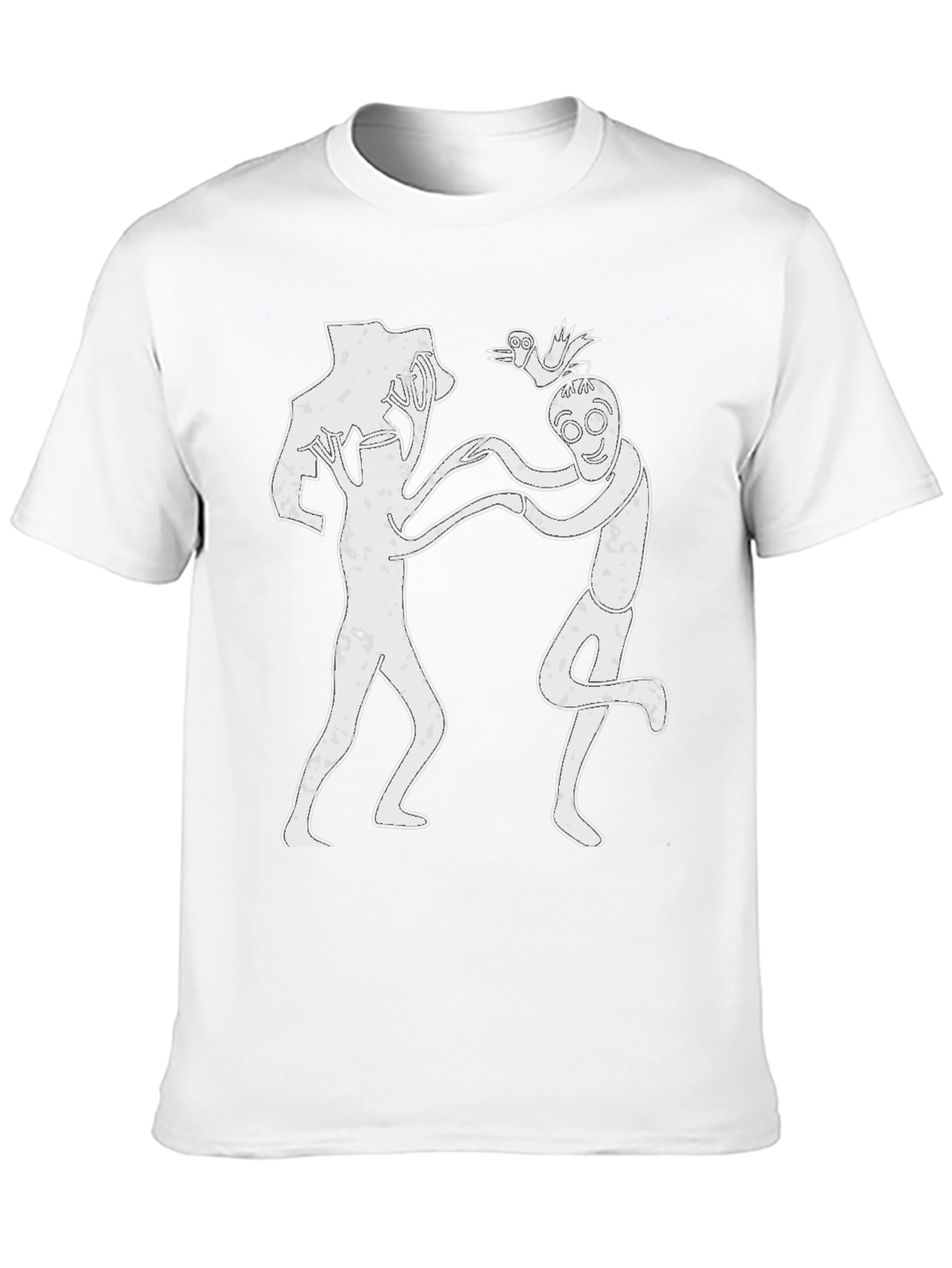 Abstract Dancing Figures Black T-Shirt