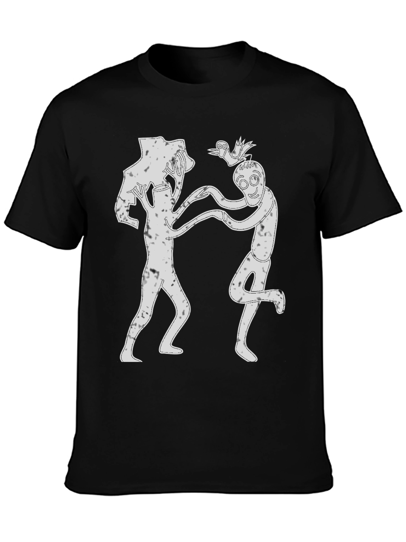 Abstract Dancing Figures Black T-Shirt