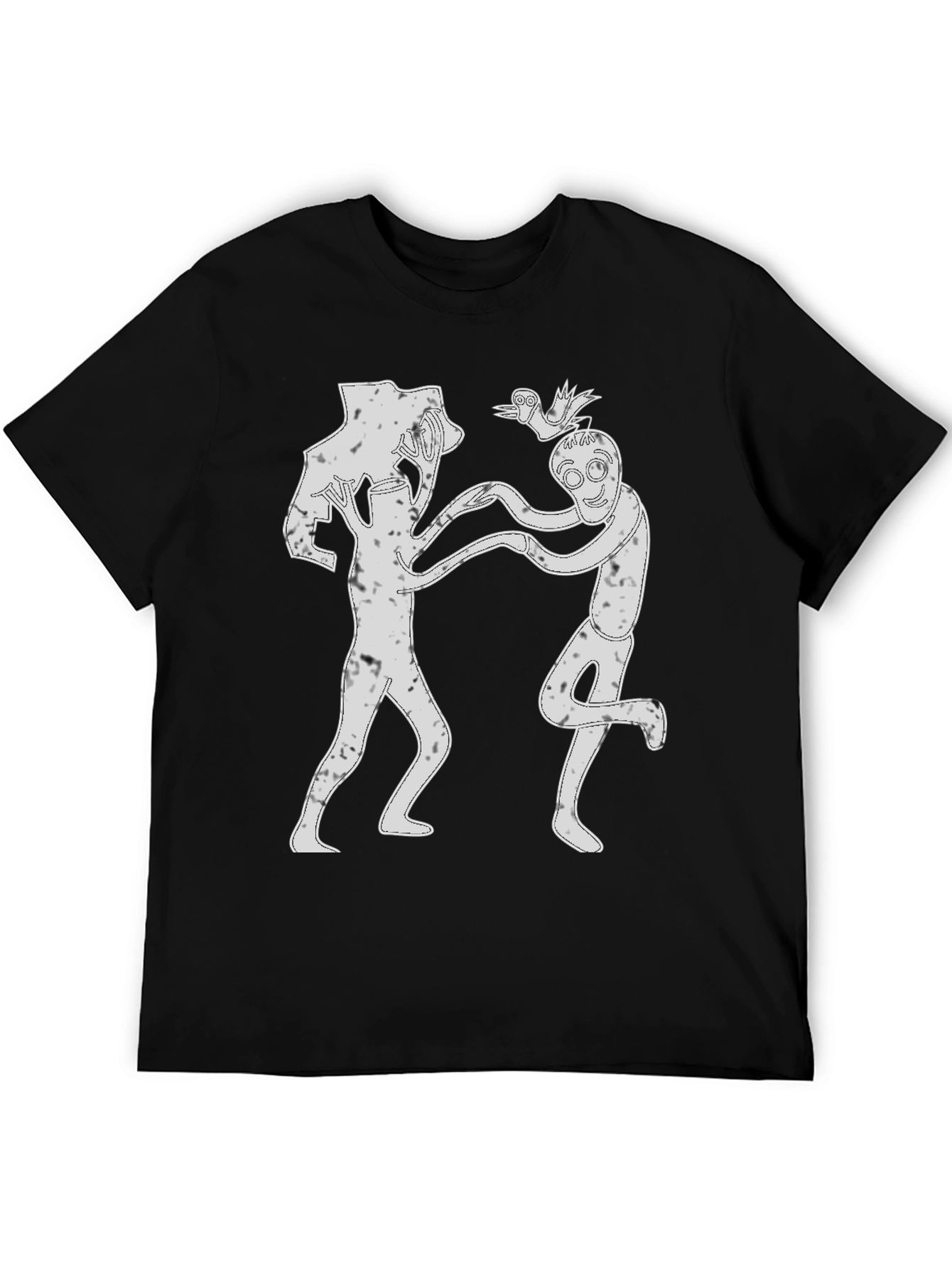 Abstract Dancing Figures Black T-Shirt