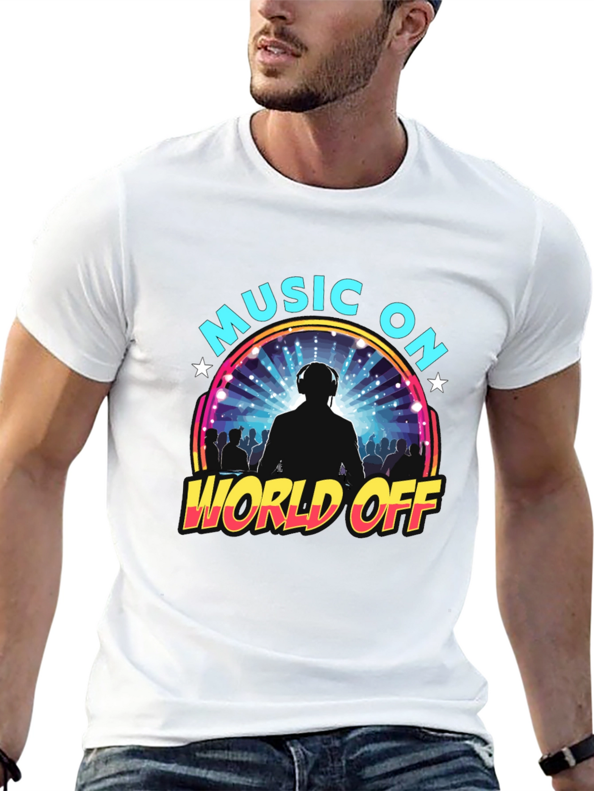 Music On World Off Graphic T-Shirt