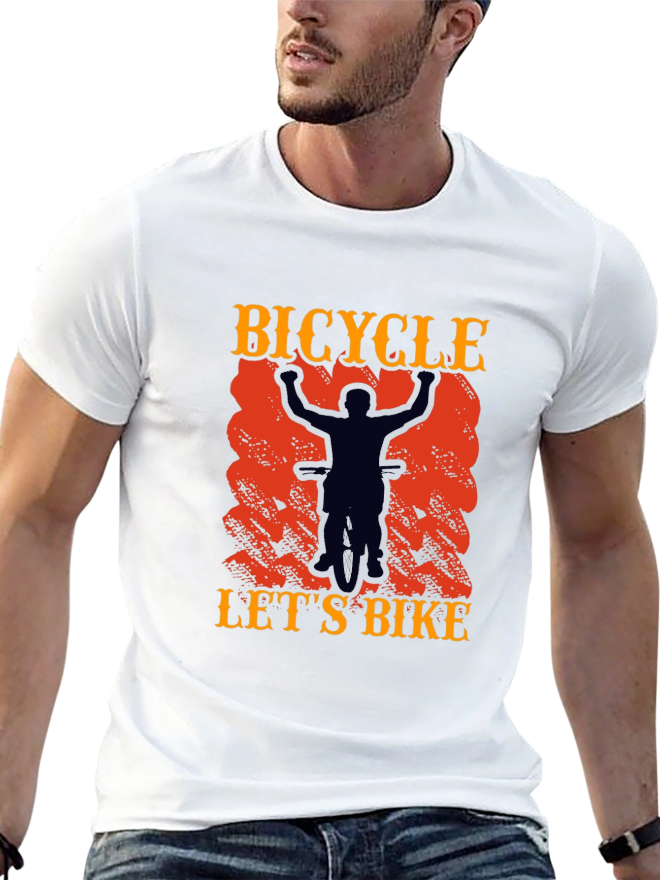 Bicycle Lets Bike Graphic Tee - Black