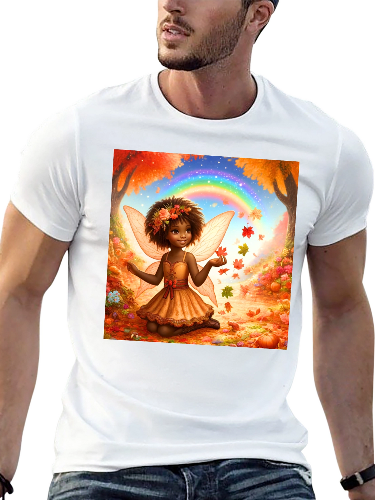 Autumn Fairy T-Shirt - Whimsical Fall Design