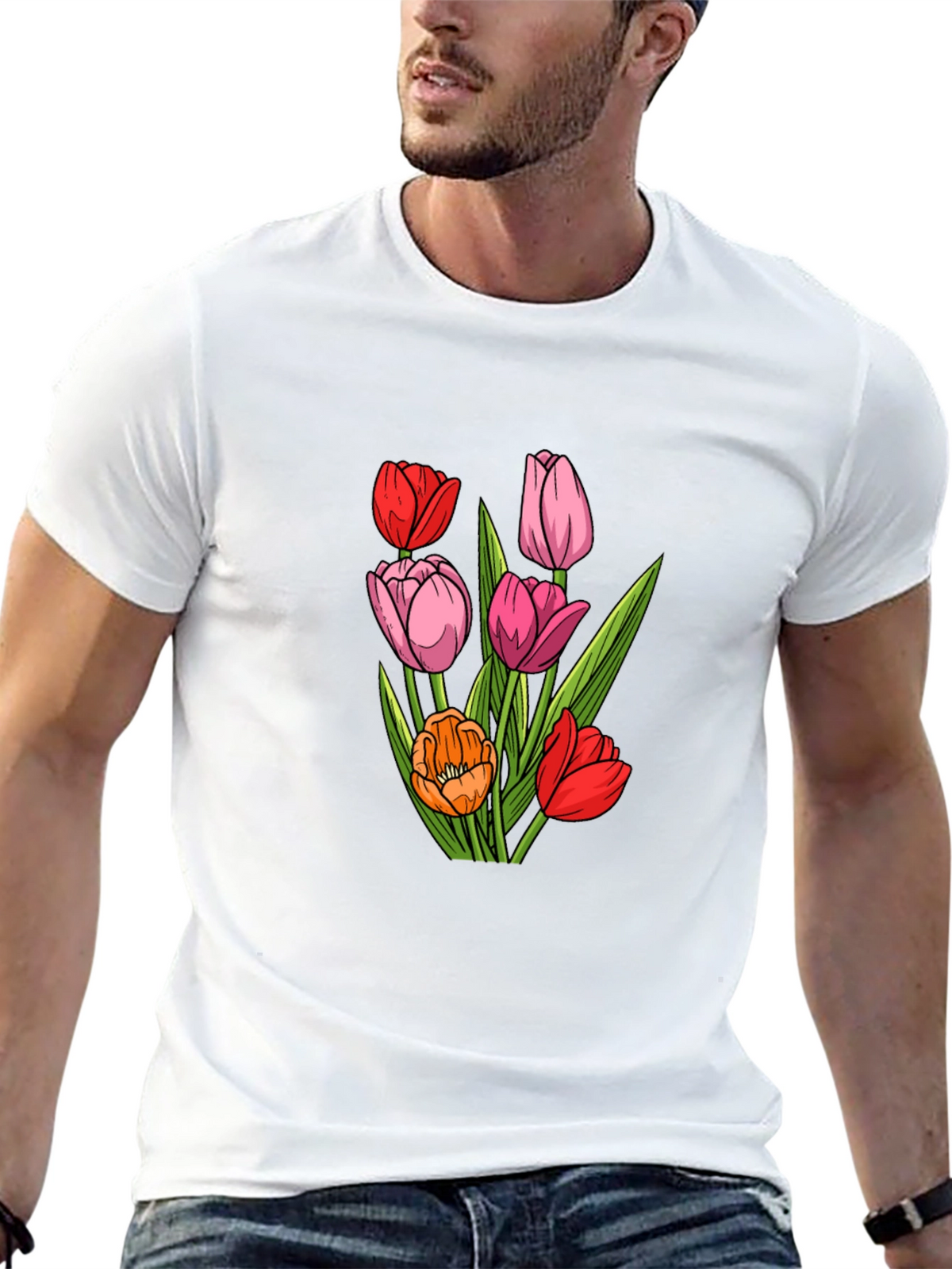 Floral Tulip Graphic T-Shirt