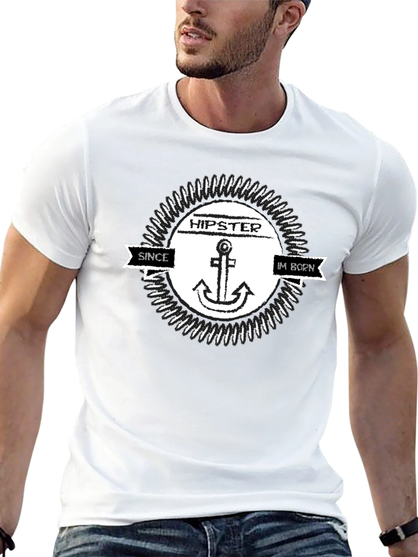 Hipster Anchor T-Shirt - Since Im Born