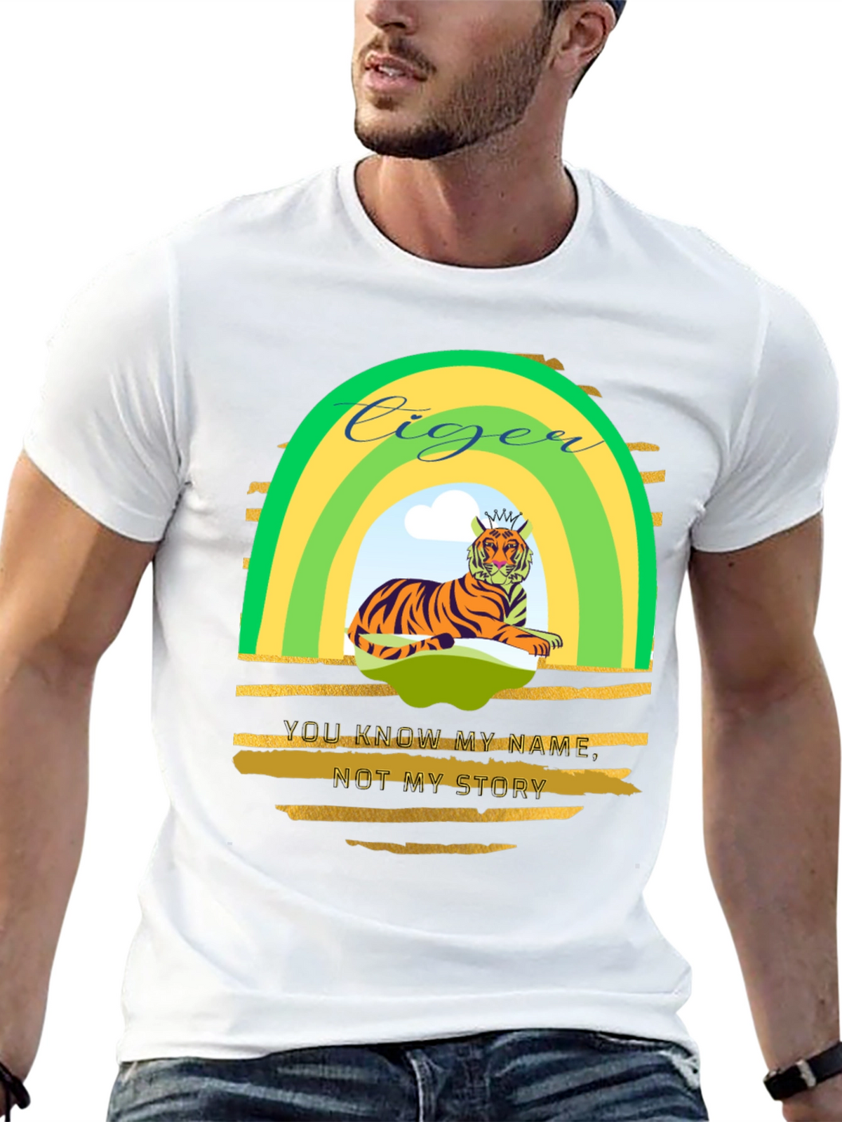 Ciger Tiger Graphic Tee - Mens Black T-Shirt