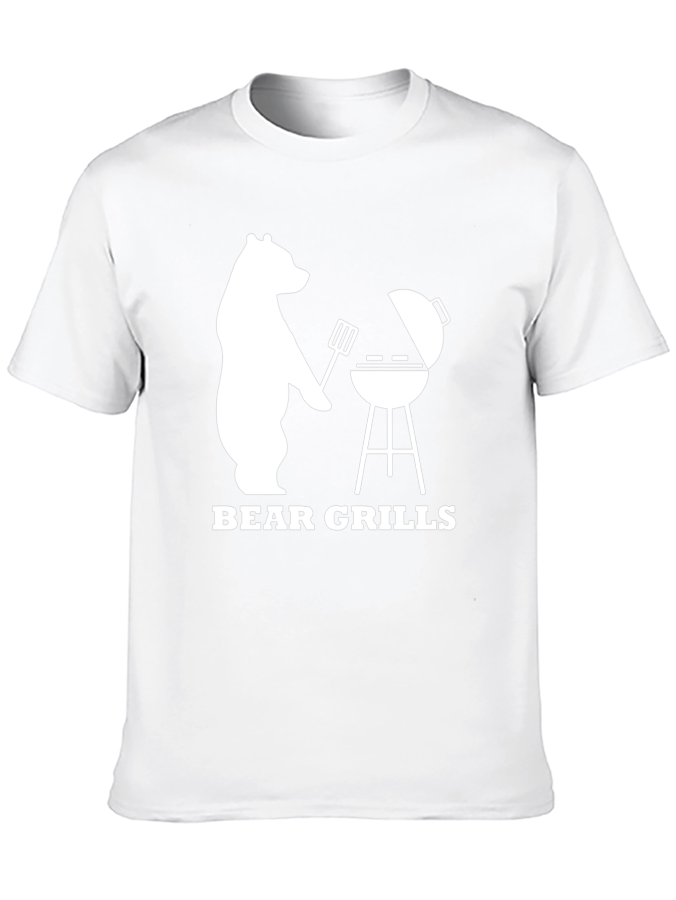Bear Grills BBQ T-Shirt - Novelty Graphic Tee