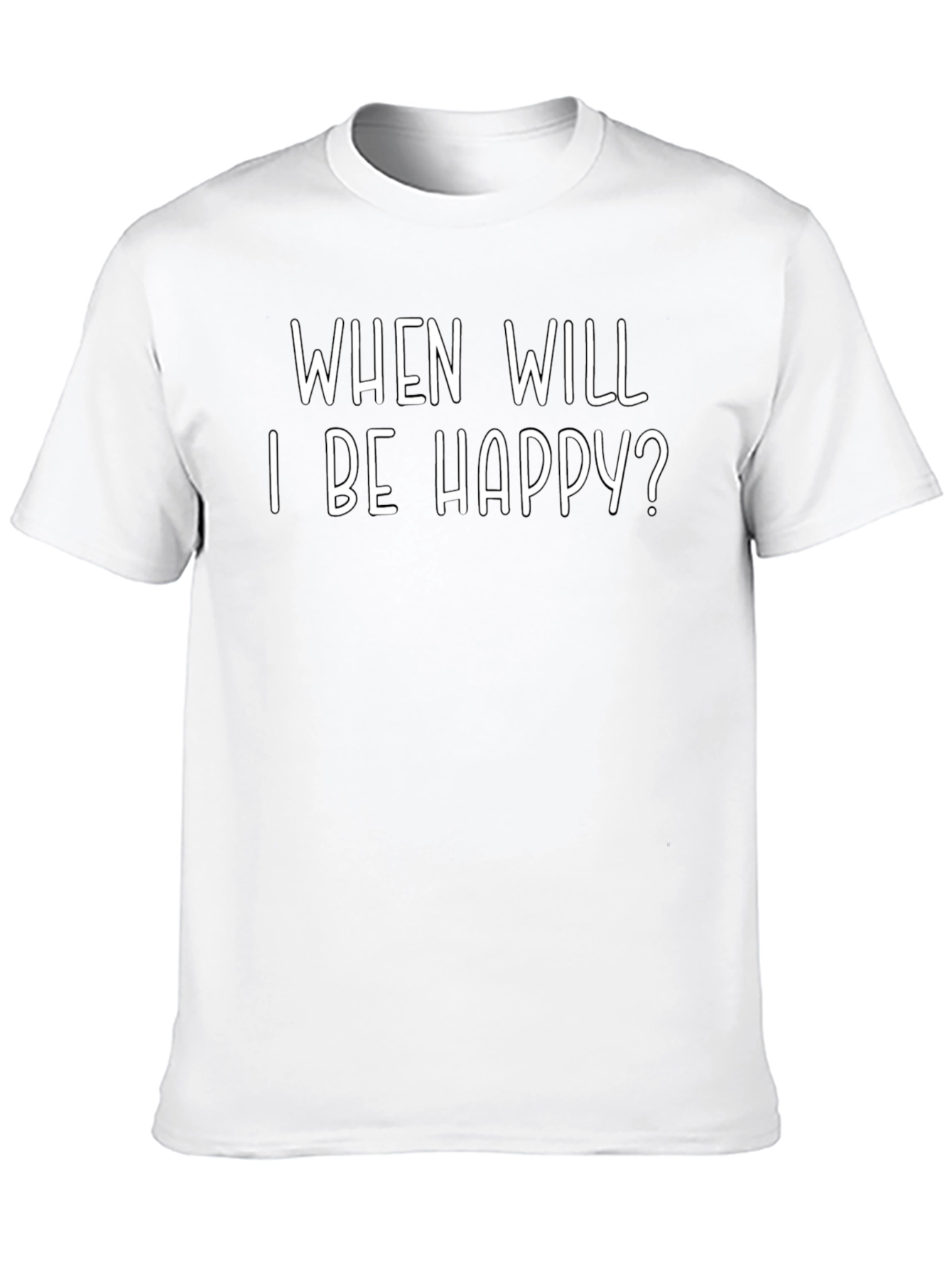 When Will I Be Happy? Graphic Tee - Black