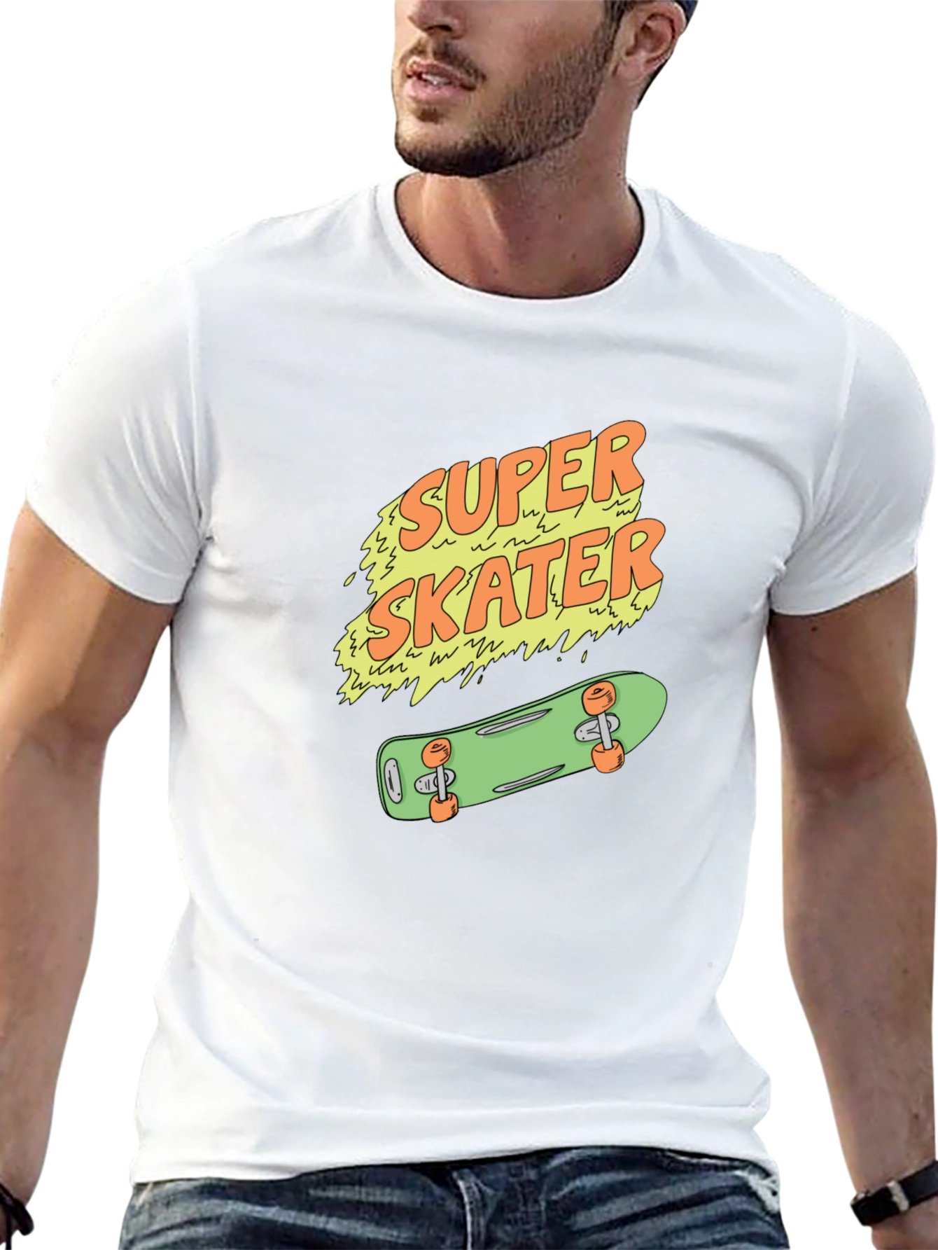 Super Skater Graphic Tee - Cool Skateboard T-Shirt