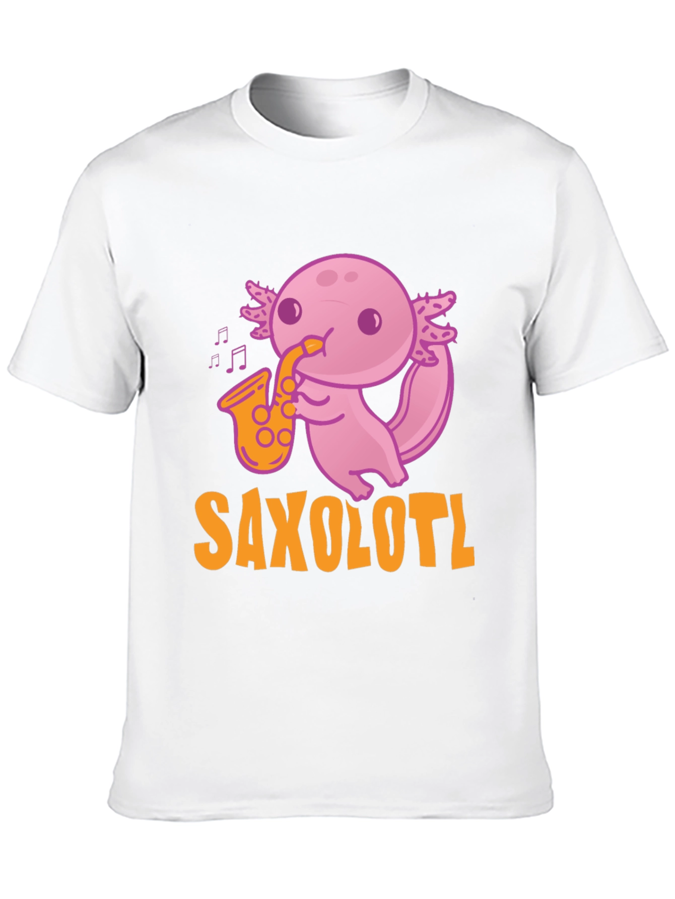 Saxolotl T-Shirt: Funny Axolotl Saxophone Player Tee