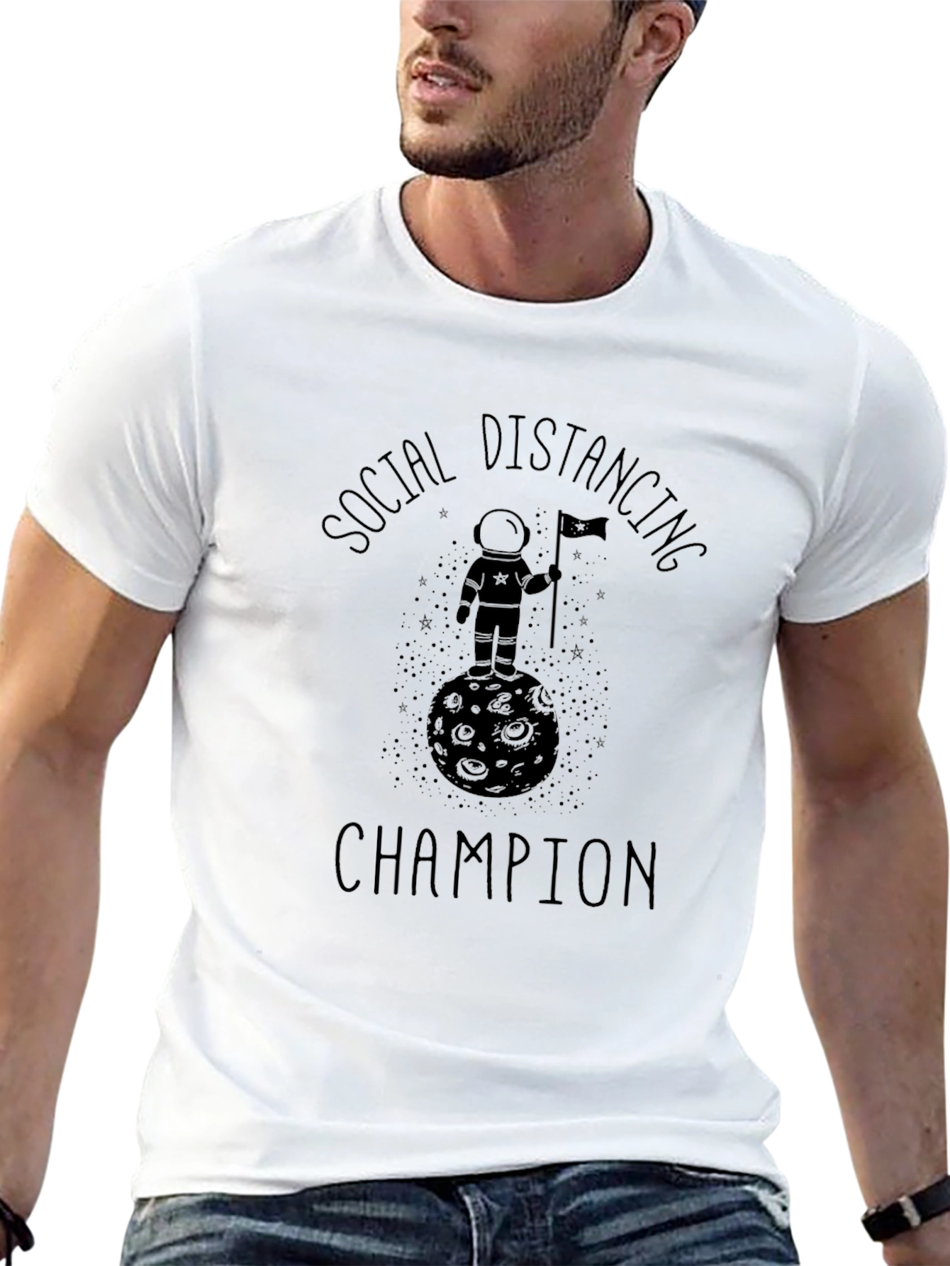 Social Distancing Champion Graphic T-Shirt